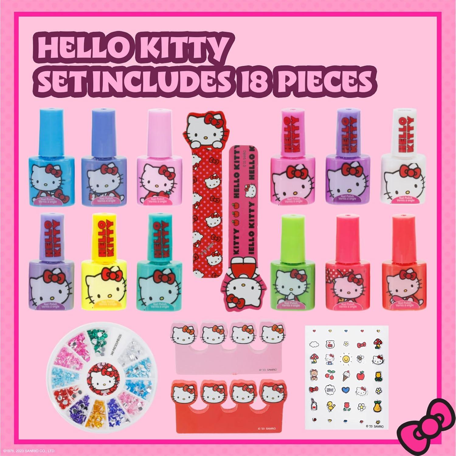 Set de Esmalte de Uñas a Base de Agua Hello Kitty - 12 Colores