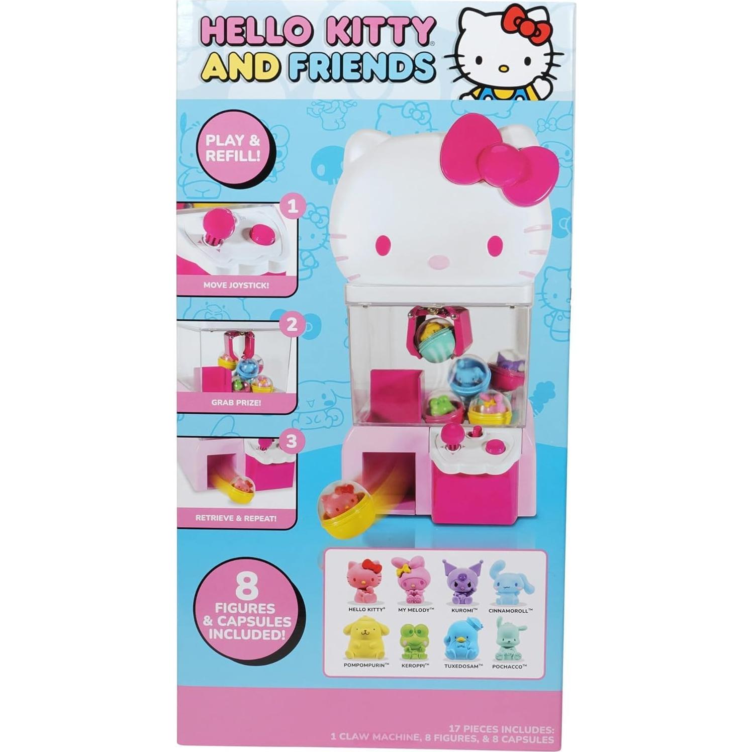Máquina de Garras 30 cm Hello Kitty y Amigos con 8 Figuras