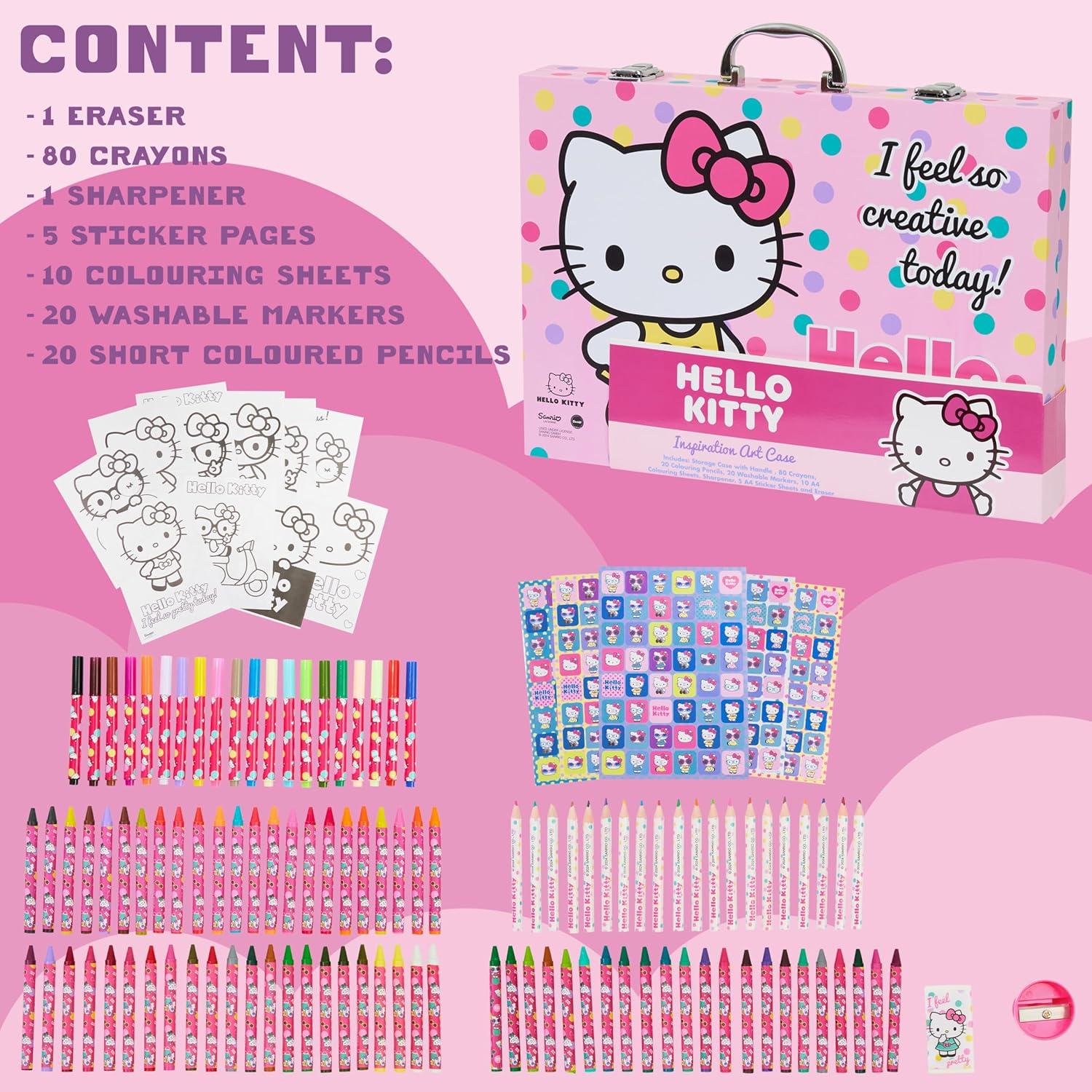 Set de Dibujo Hello Kitty 137 Piezas para Niños 4-12 Años