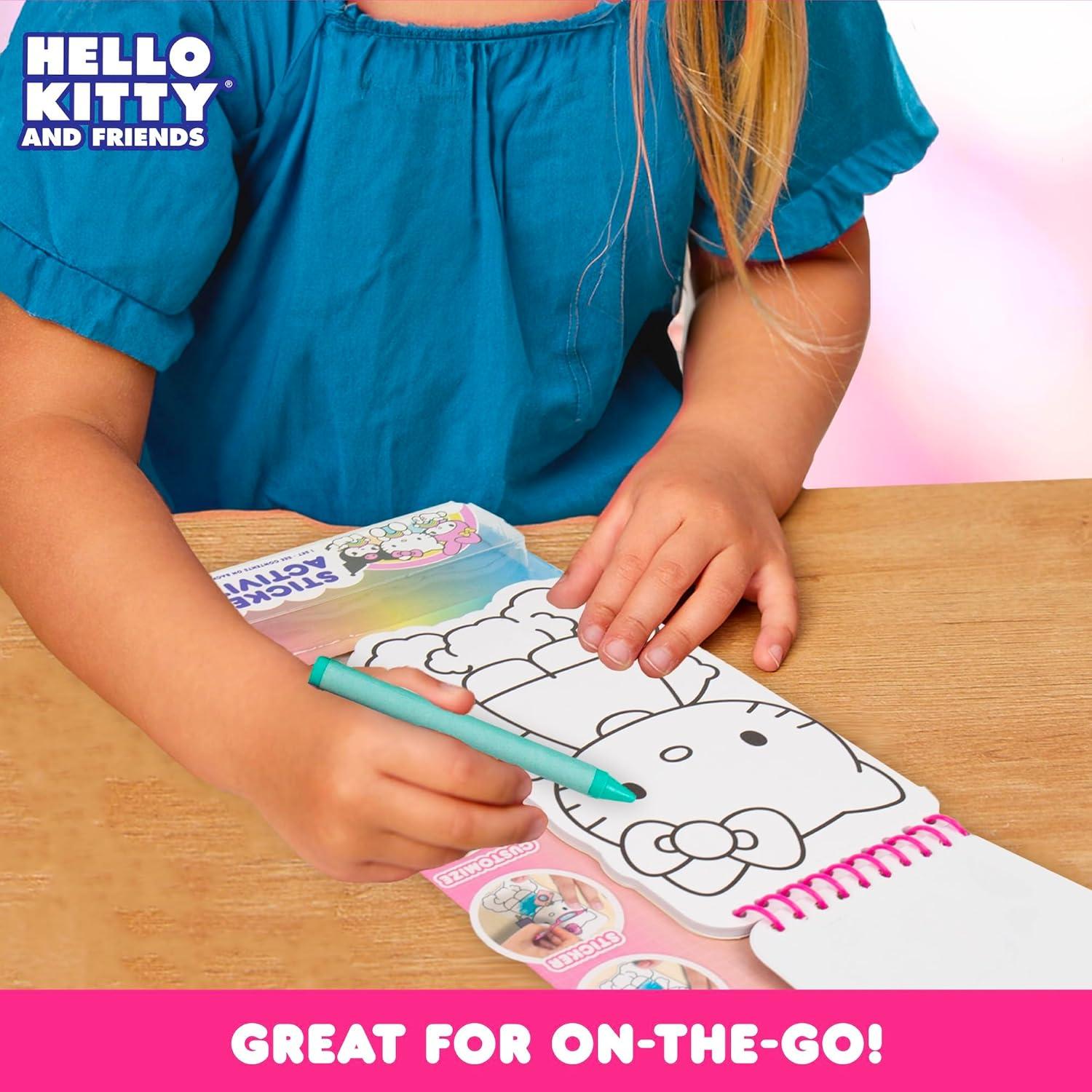 Libro de Colorear y Stickers Hello Kitty 2-en-1 con Crayones