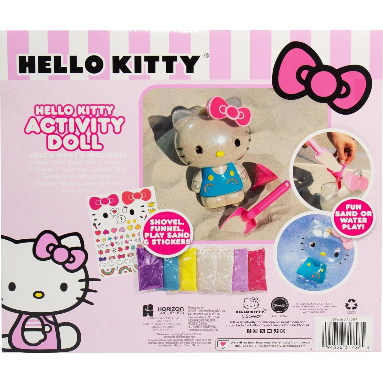 Muñeca de Actividad Hello Kitty con Pala y Embudo - Juguete Sensorial