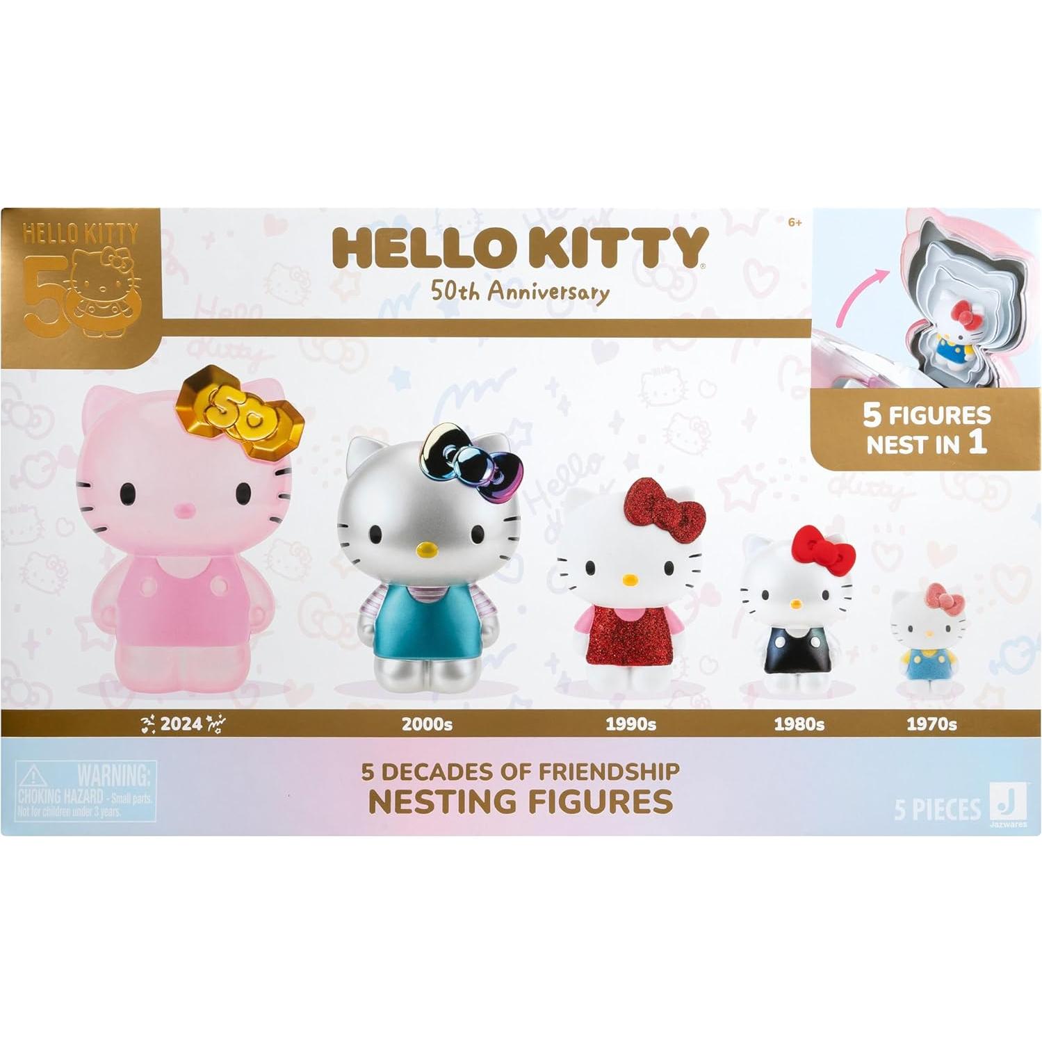 Figuras Anidadas Hello Kitty 50 Aniversario Jazwares - 5 Figuras