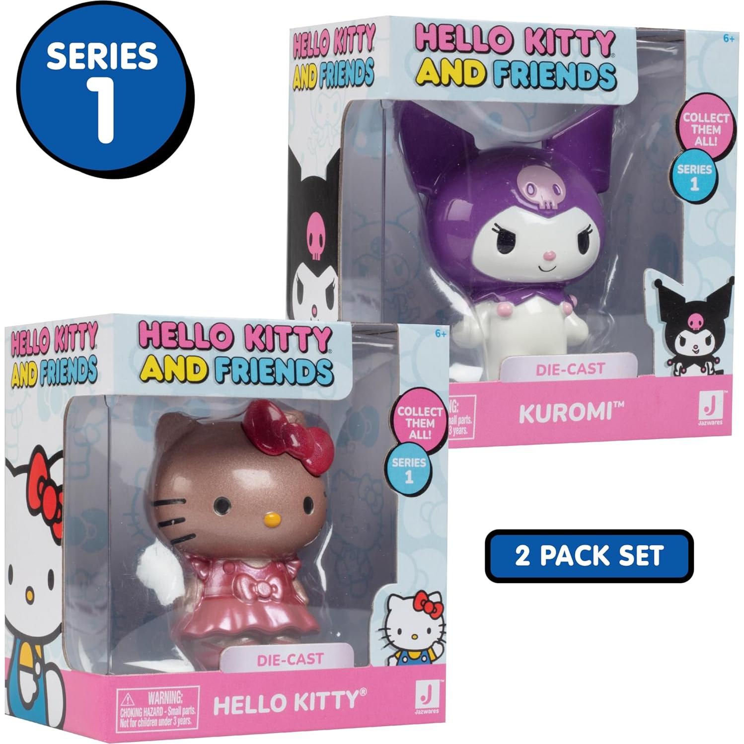 Figuras de Metal Fundido Hello Kitty y Kuromi - 2 Piezas