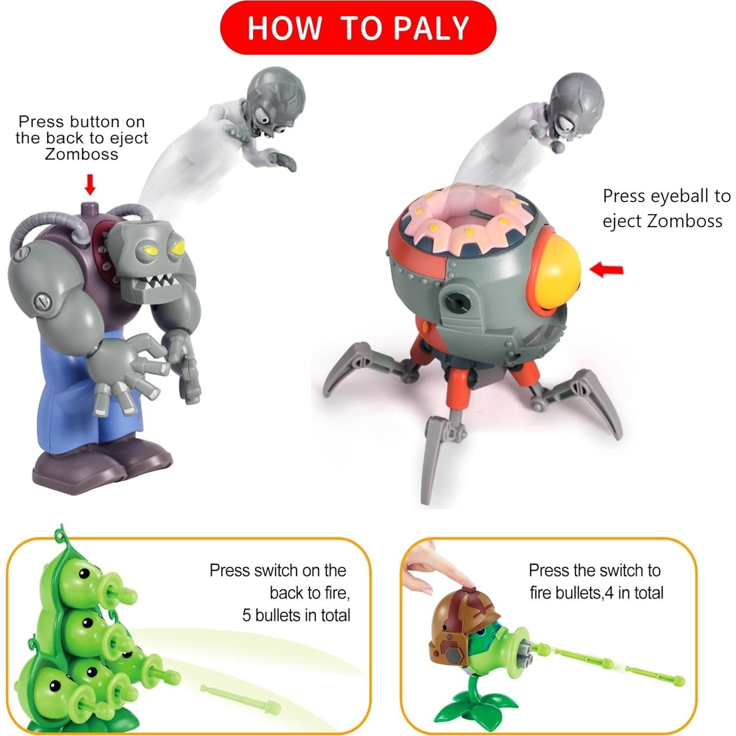 Conjunto de Figuras Plantas vs Zombies ROLOSO 668-202 Juguetes