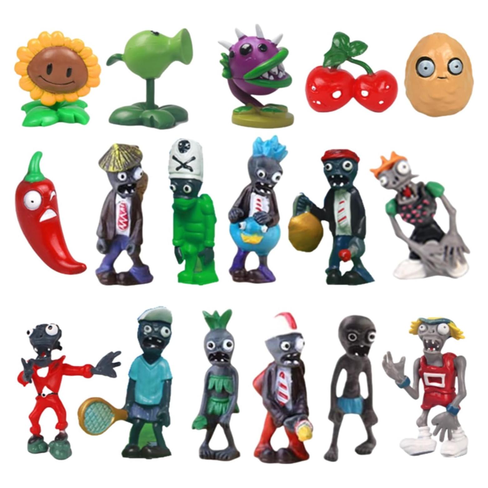 Conjunto de Juguetes de Plantas PVZ 17 PCS JHESAO PVC