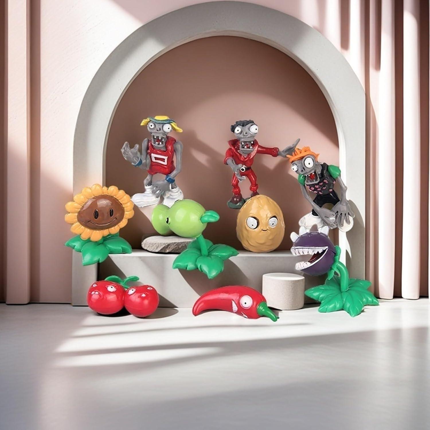 Conjunto de Juguetes de Plantas PVZ 17 PCS JHESAO PVC