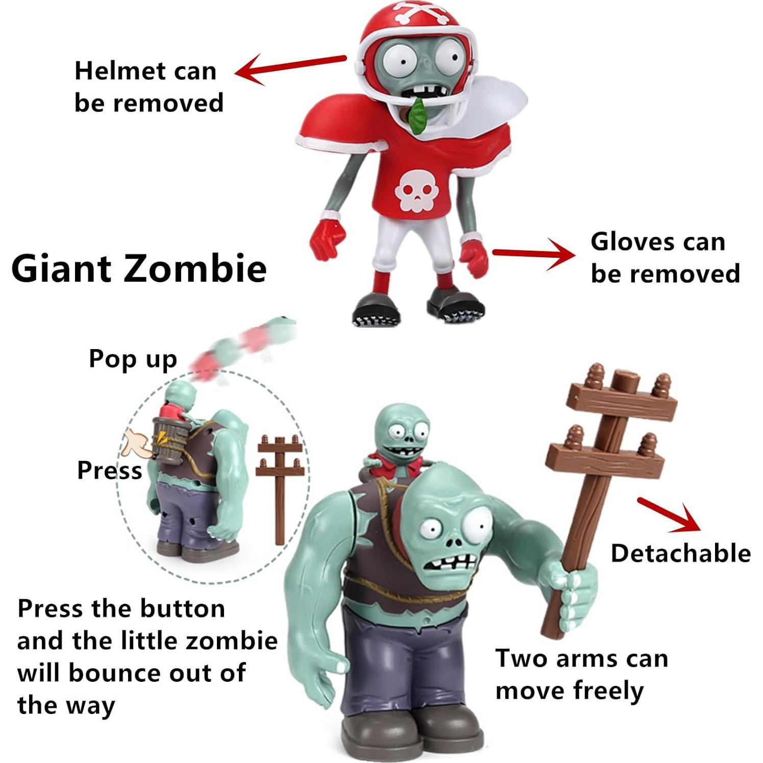 Juguetes de Plantas y Zombies JHESAO 10 Piezas PVC Acción