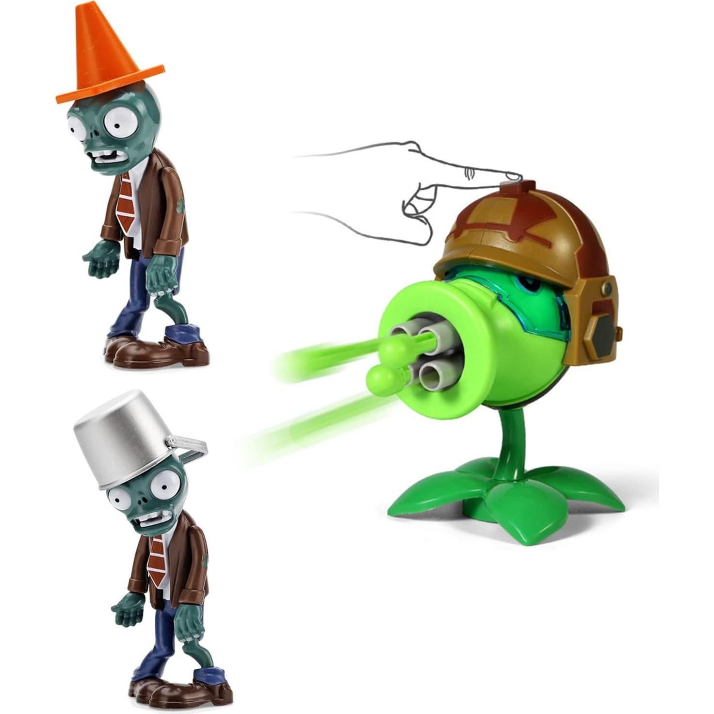 Figura de Acción PVZ Gatling Peashooter JHESAO 11.5 cm