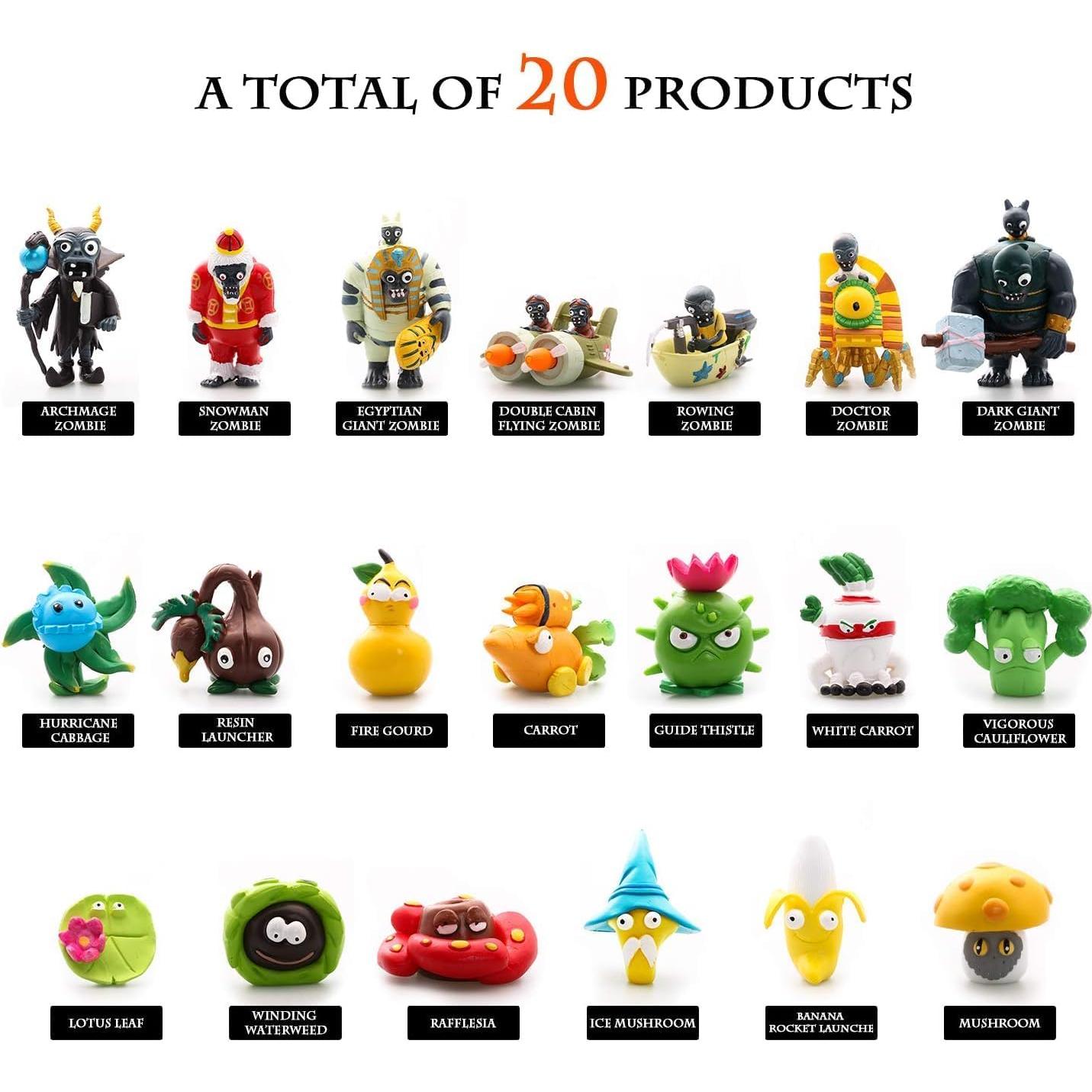 Set de Juguetes PVZ Maikerry 20 Piezas PVC para Niños