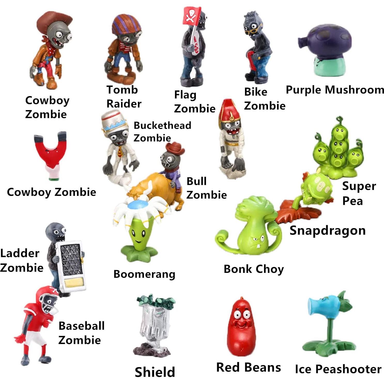 Conjunto de 18 Juguetes de Plantas y Zombies JHESAO PVC