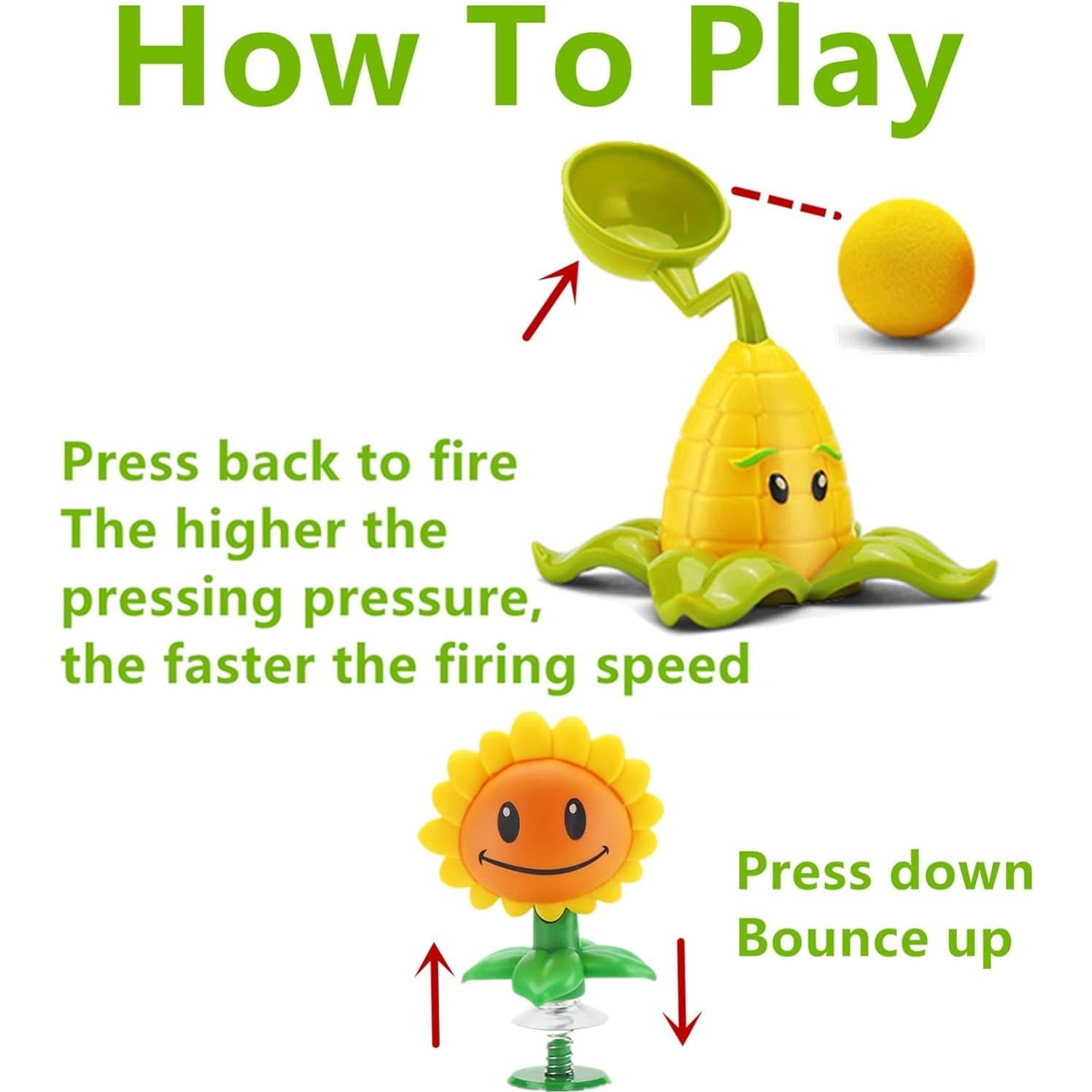 Juguetes de Plantas y Zombies JHESAO 4 PCS Figuras de Acción