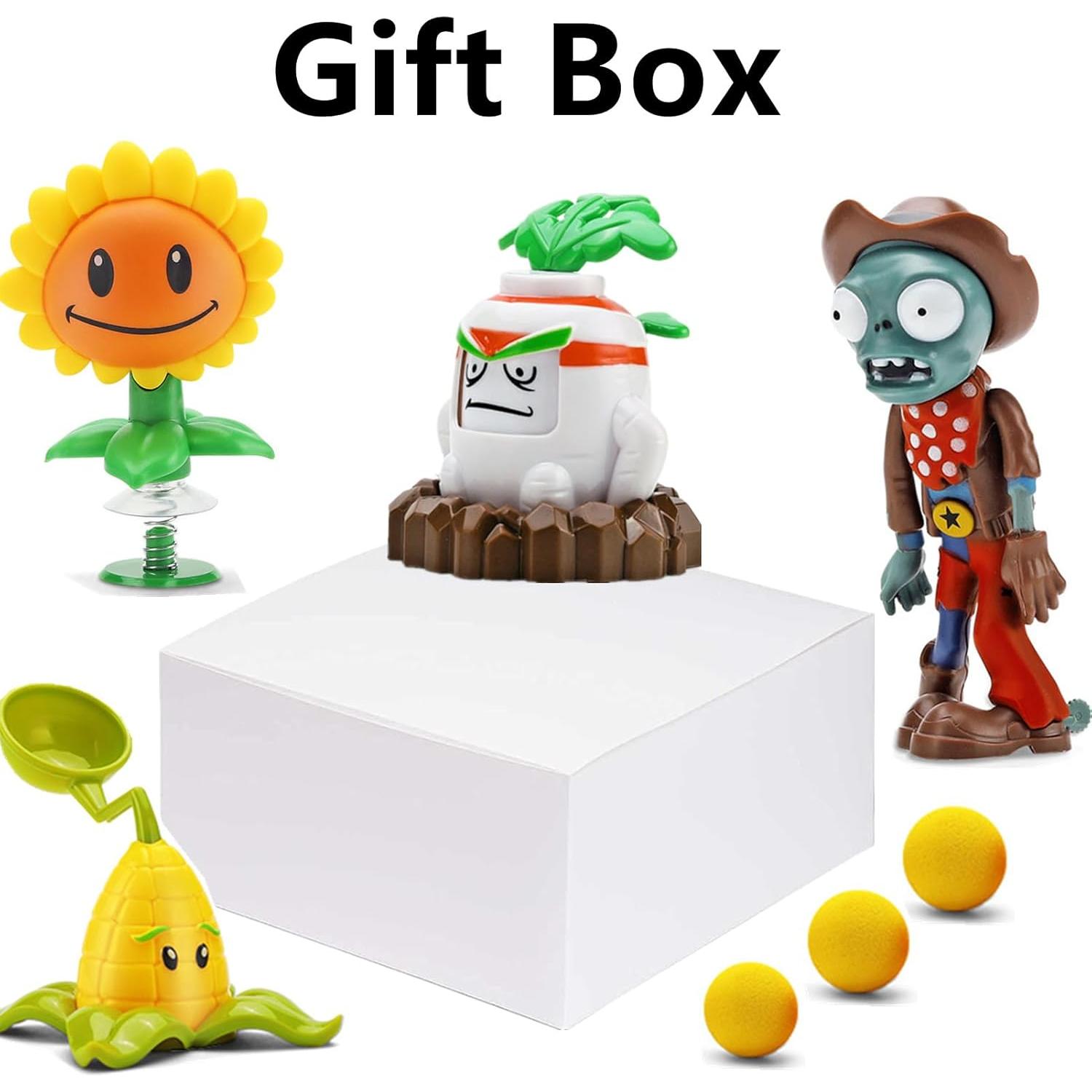 Juguetes de Plantas y Zombies JHESAO 4 PCS Figuras de Acción