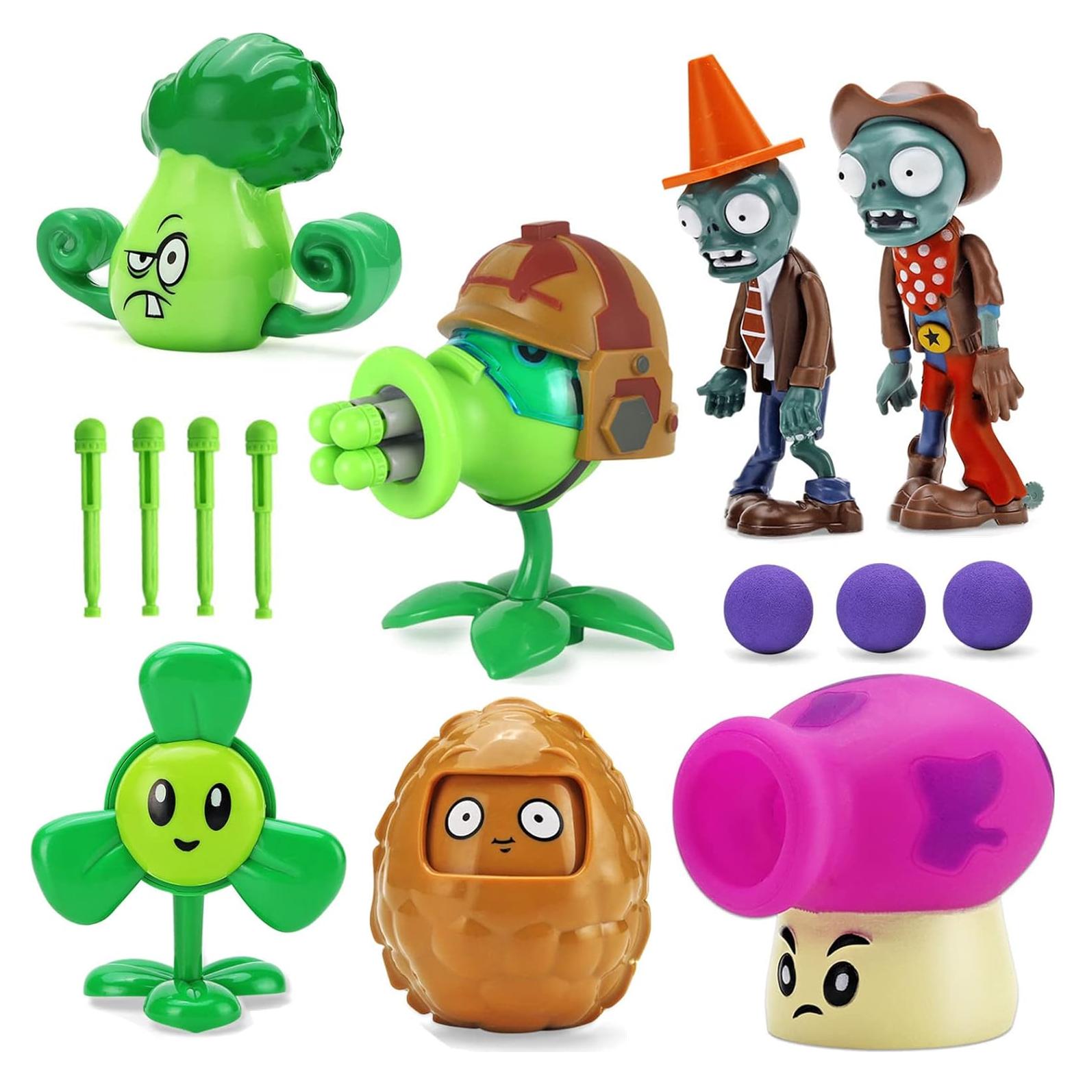 Juguetes de Plantas y Zombies JHESAO 7 PCS Figuras de Acción