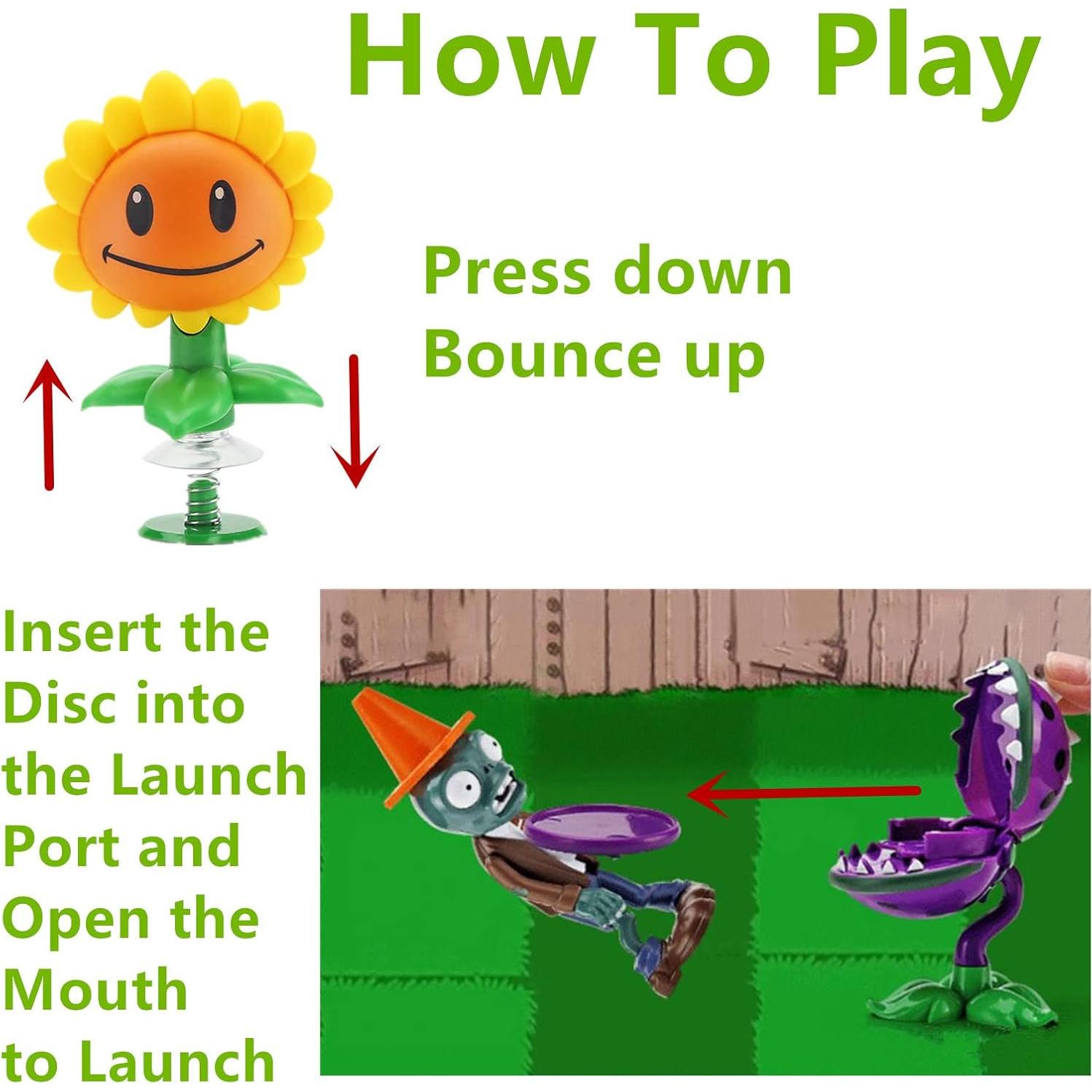 Juguetes de Plantas y Zombies JHESAO 7 PCS Figuras de Acción