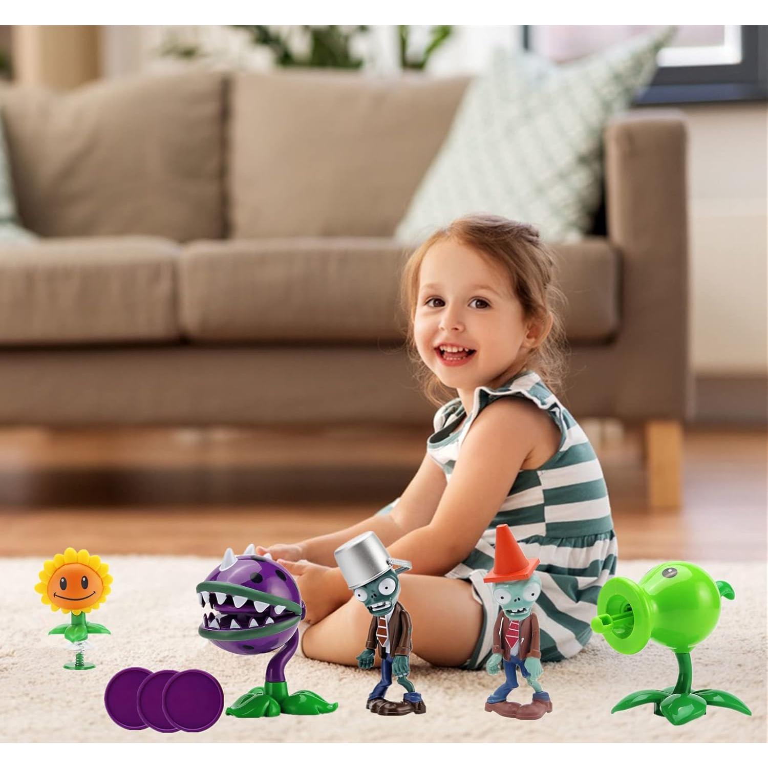 Juguetes de Plantas y Zombies JHESAO 7 PCS Figuras de Acción