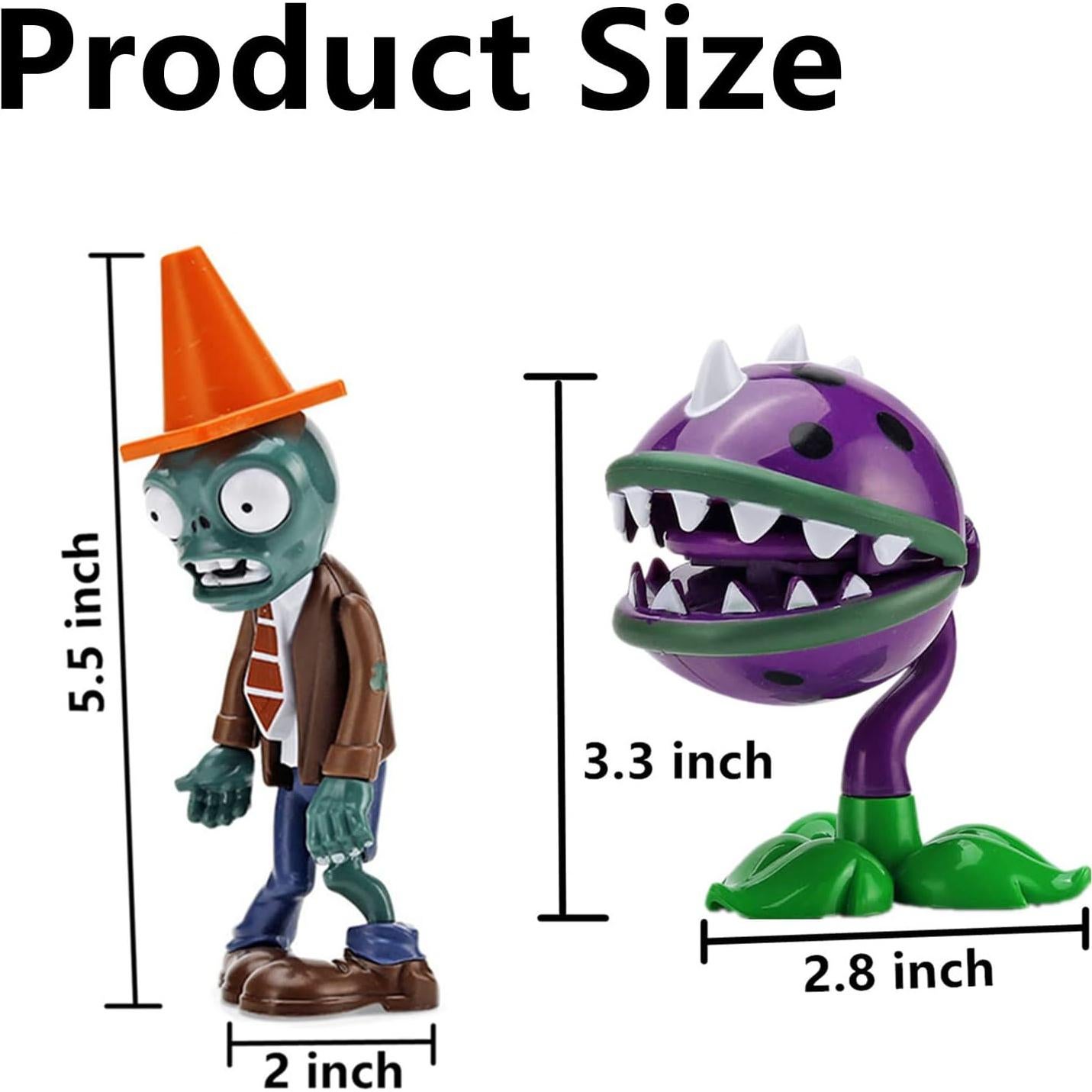 Juguetes de Plantas y Zombies JHESAO 2 PCS Chomper y Zombie
