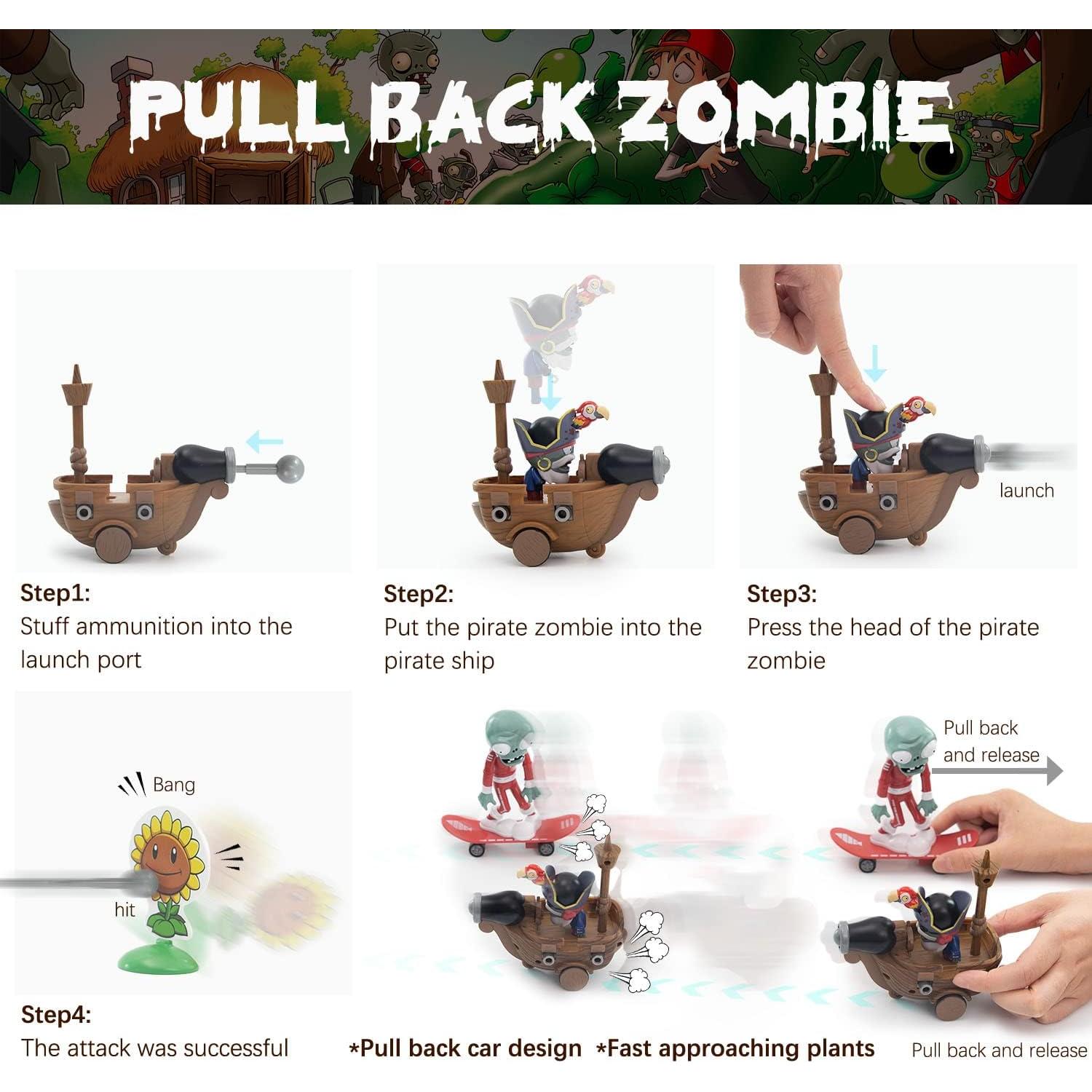 Set de Figuras Plantas vs Zombies Maikerry 7 Piezas PVC