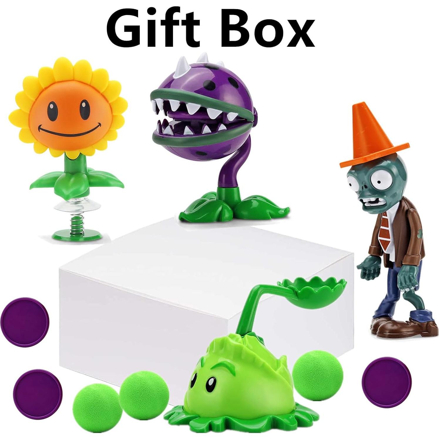 Juguetes de Plantas y Zombies JHESAO 4 Figuras de Acción