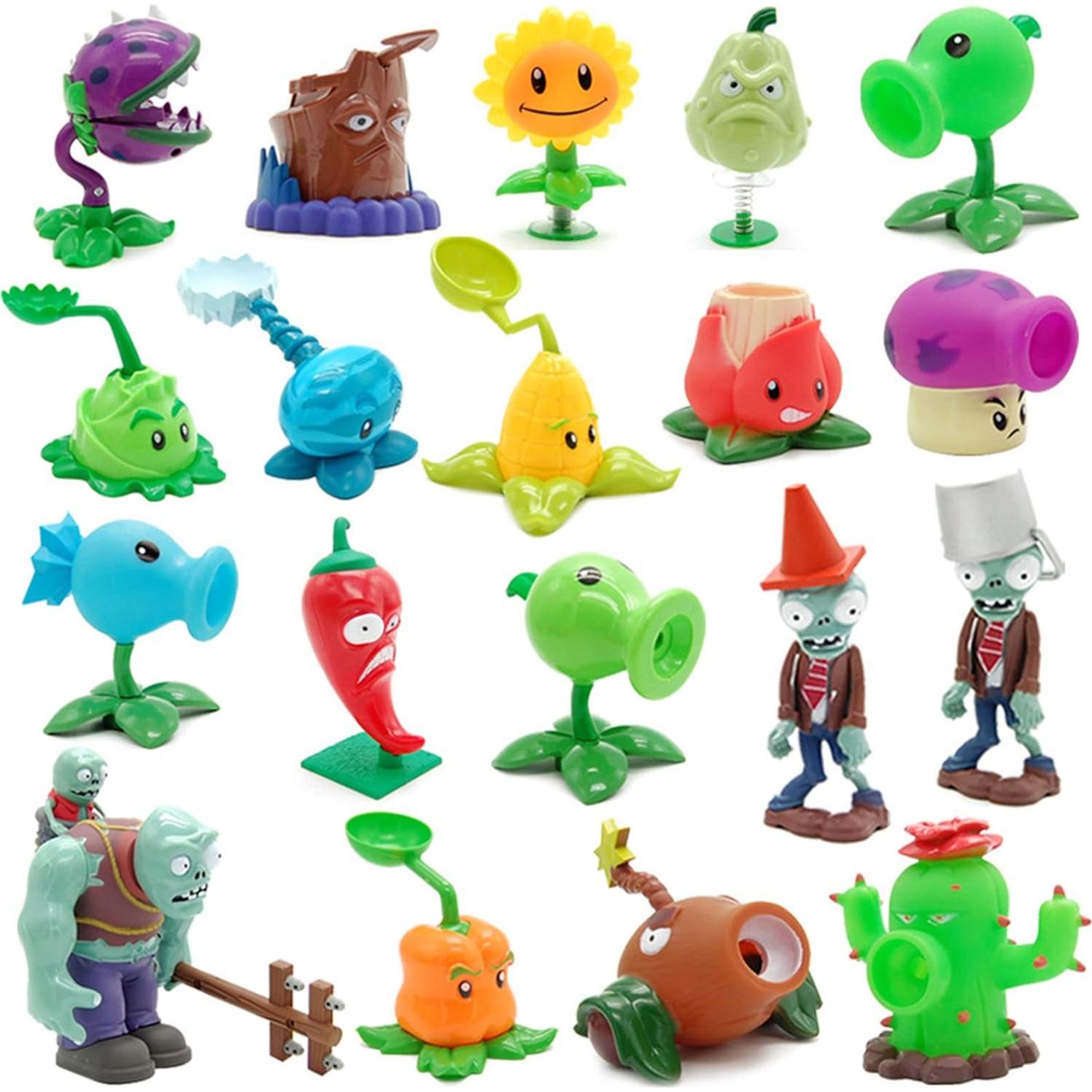 Juguetes de Plantas y Zombies JHESAO 4 Figuras de Acción