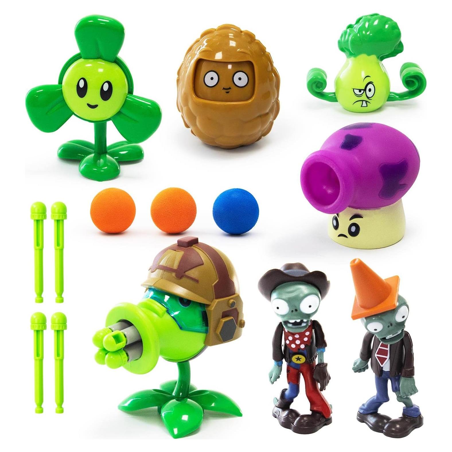 Set de Juguetes Plantas y Zombies 7 Piezas PVC PVZ