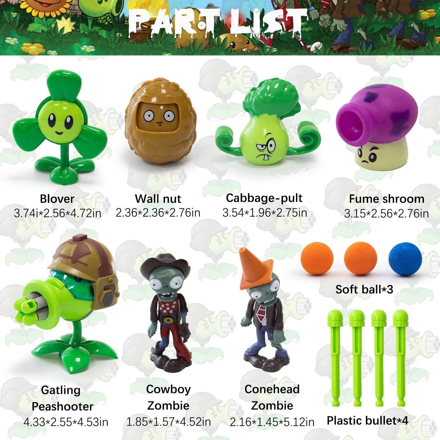 Set de Juguetes Plantas y Zombies 7 Piezas PVC PVZ