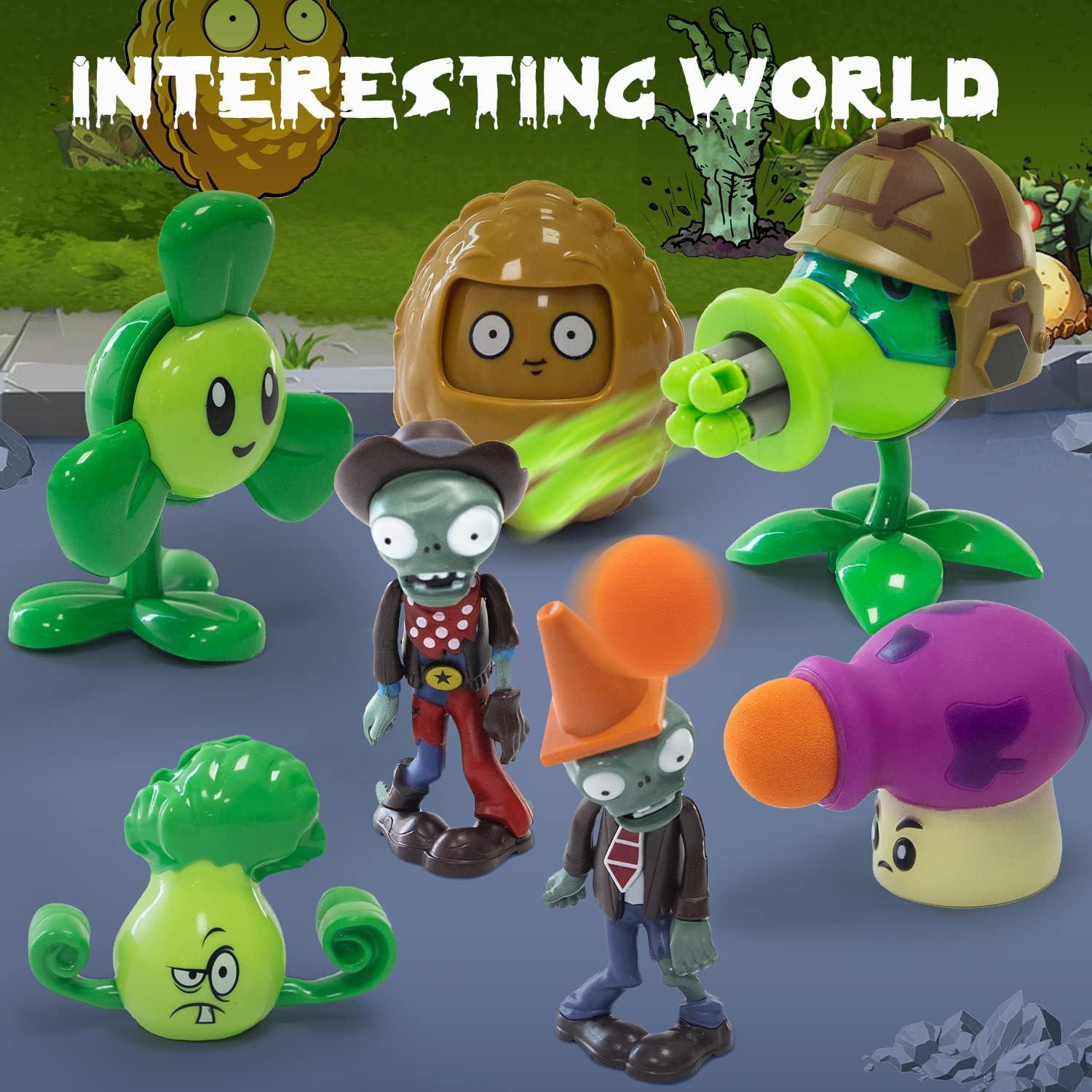 Set de Juguetes Plantas y Zombies 7 Piezas PVC PVZ