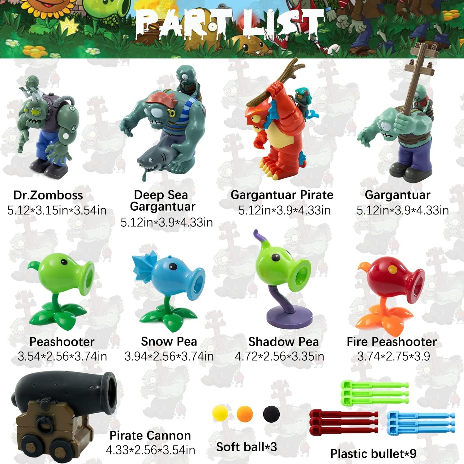 Set de Juguetes Plantas y Zombies Maikerry 9 Piezas con Mapa