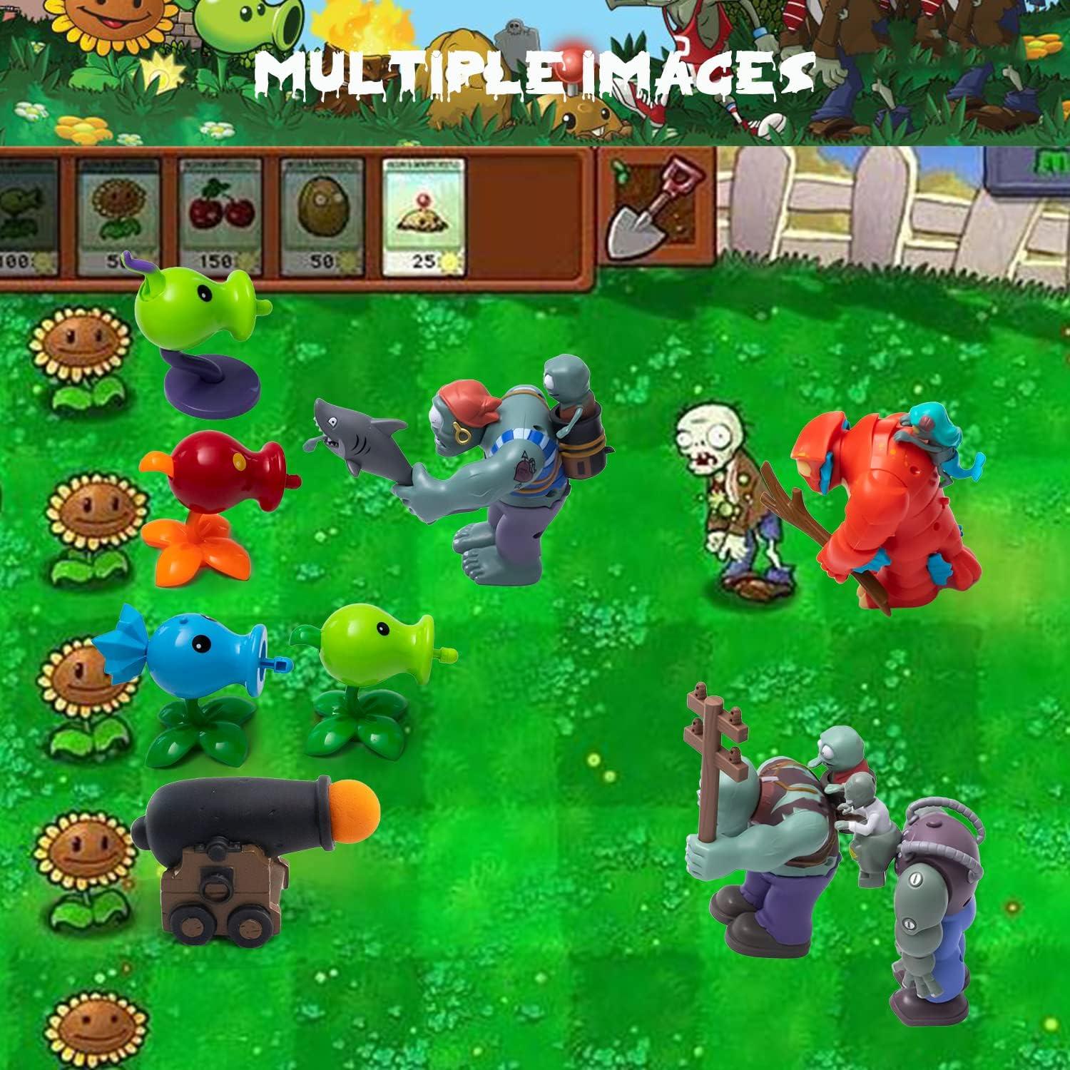 Set de Juguetes Plantas y Zombies Maikerry 9 Piezas con Mapa