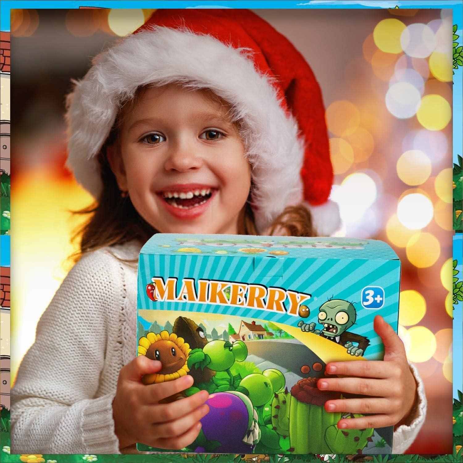 Set de Juguetes Plantas y Zombies Maikerry 9 Piezas con Mapa