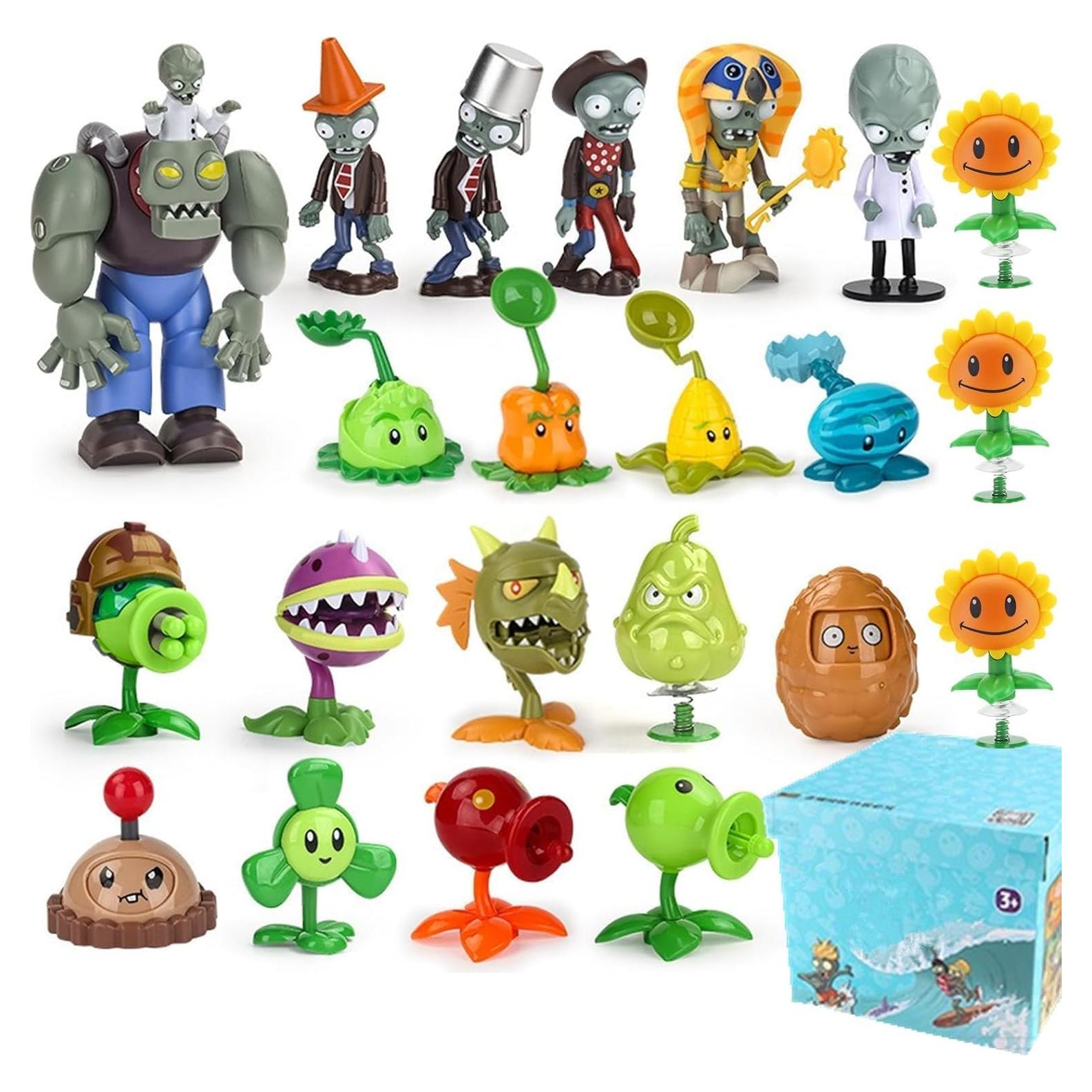 Juguetes de Plantas y Zombies JHESAO 22PCS PVC Acción