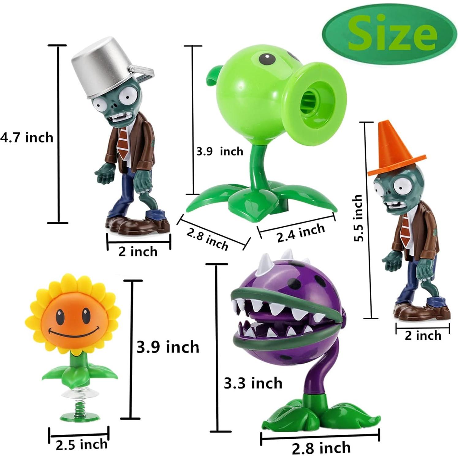 Juguetes de Plantas y Zombies JHESAO 22PCS PVC Acción