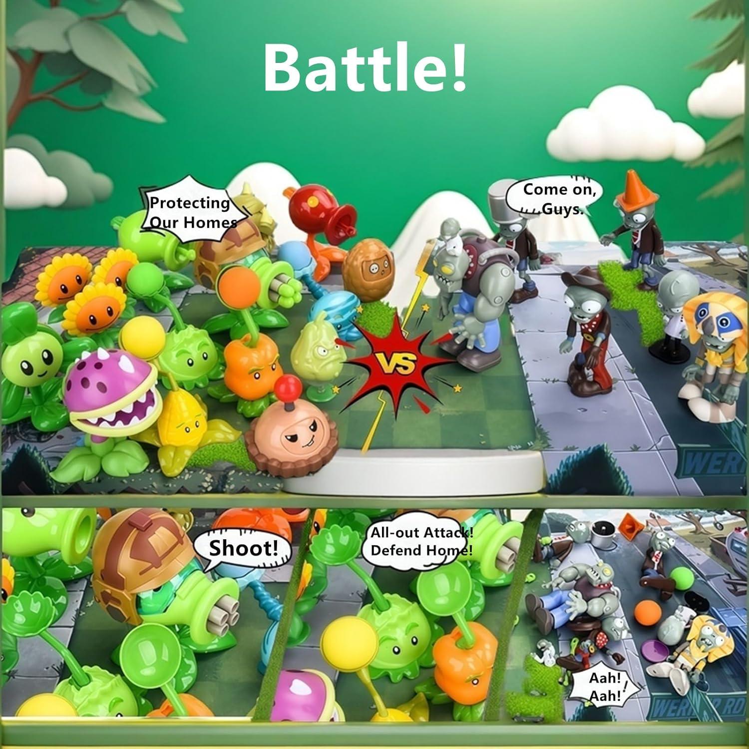 Juguetes de Plantas y Zombies JHESAO 22PCS PVC Acción