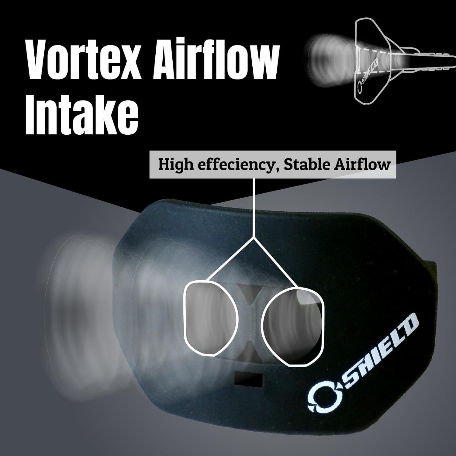 Protector Bucal O Shield Vortex Flow para Fútbol Negro