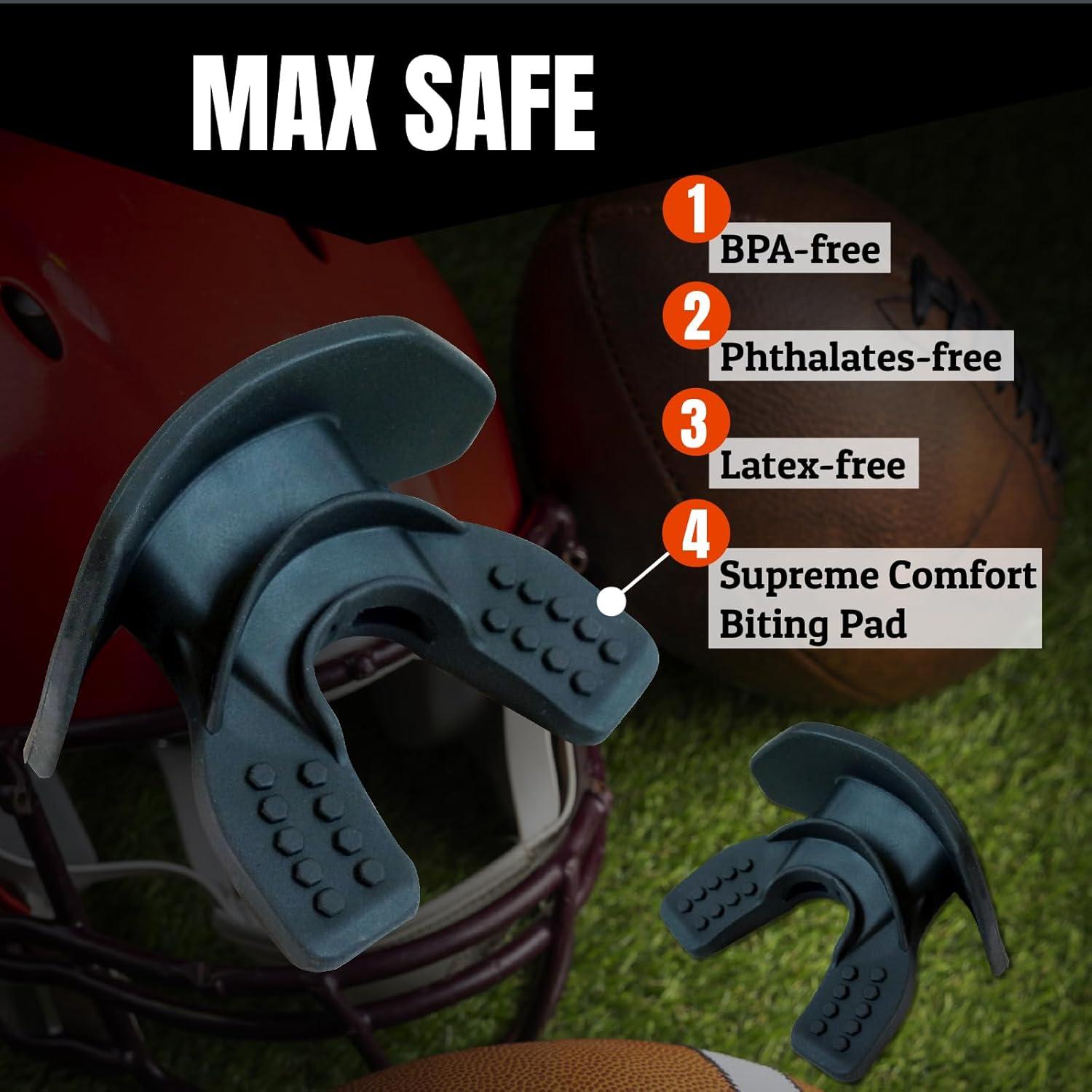 Protector Bucal O Shield Vortex Flow para Fútbol Negro