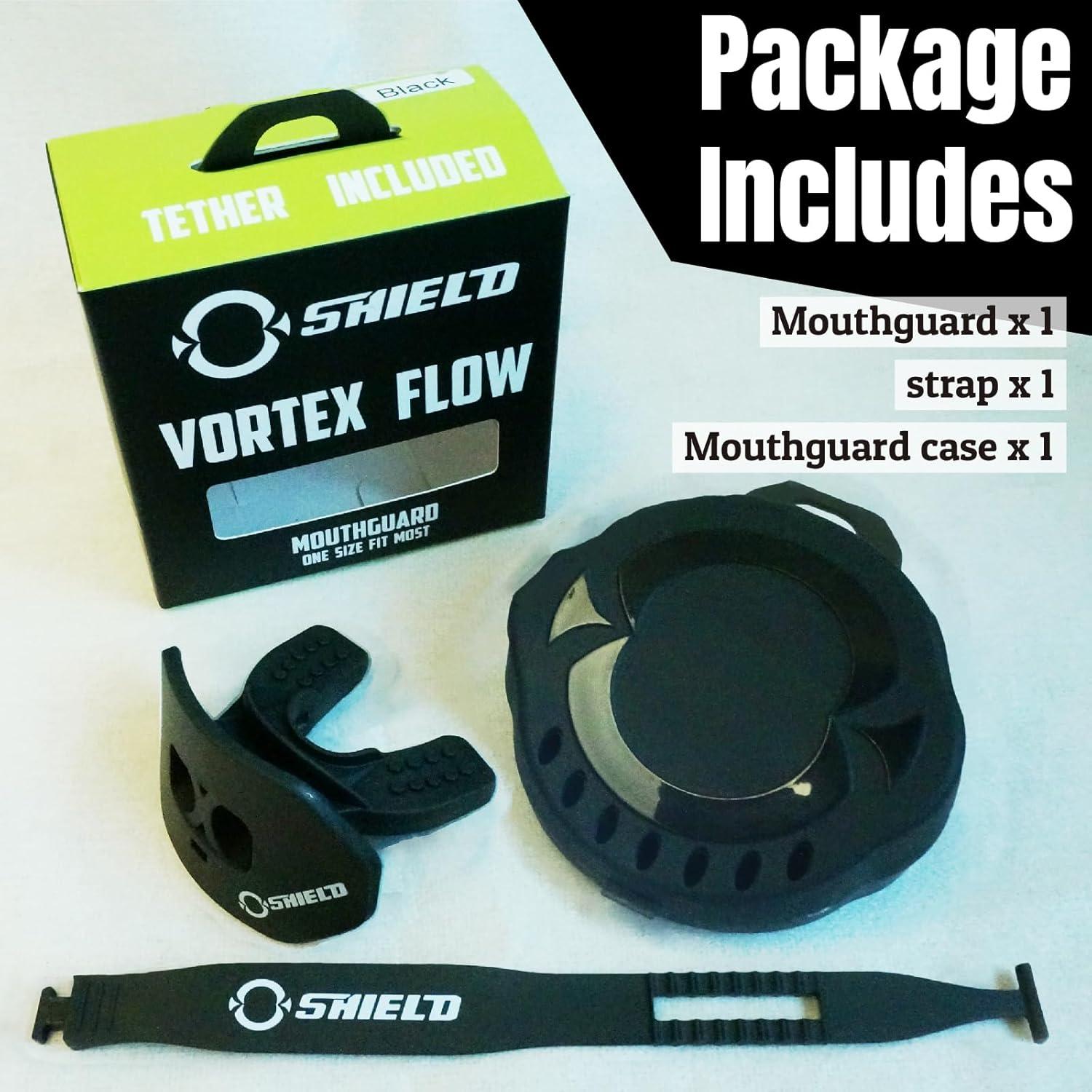 Protector Bucal O Shield Vortex Flow para Fútbol Negro