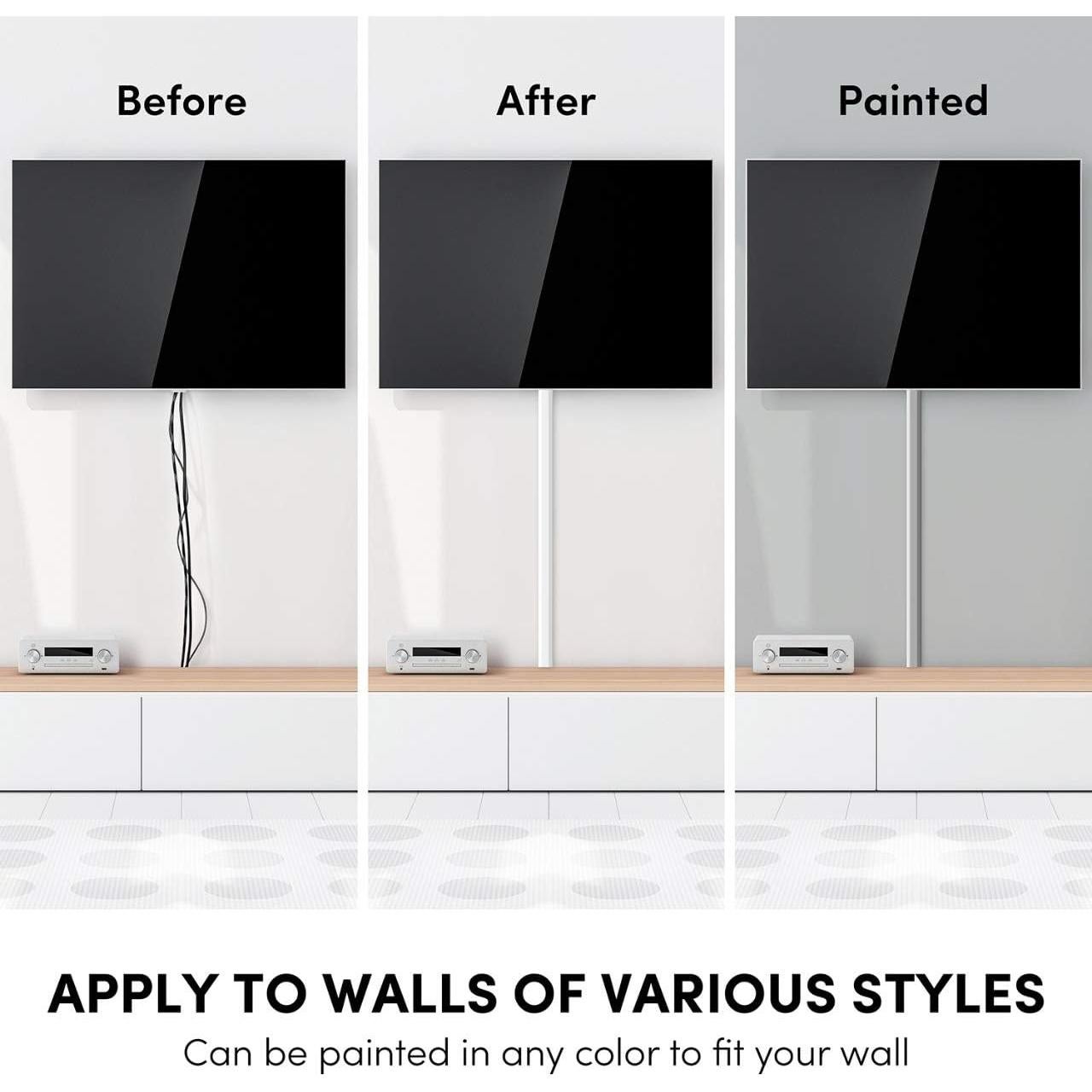 Ocultador de Cables EVEO Mediano Blanco 43x2.4 cm