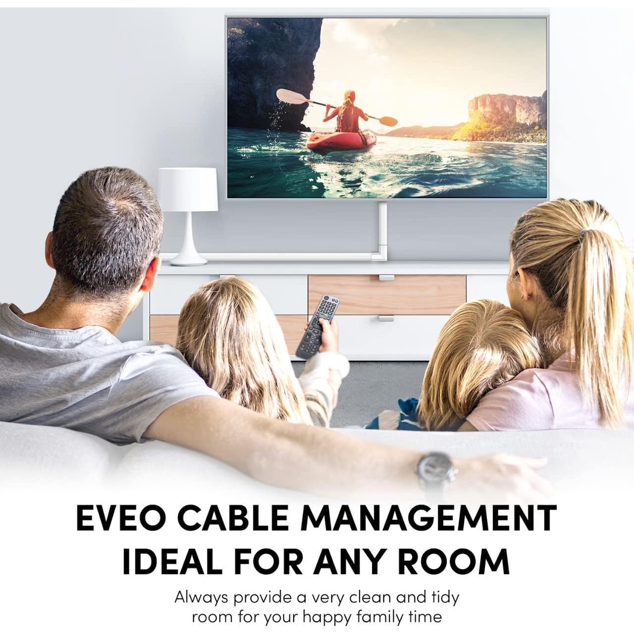 Ocultador de Cables EVEO Mediano Blanco 43x2.4 cm