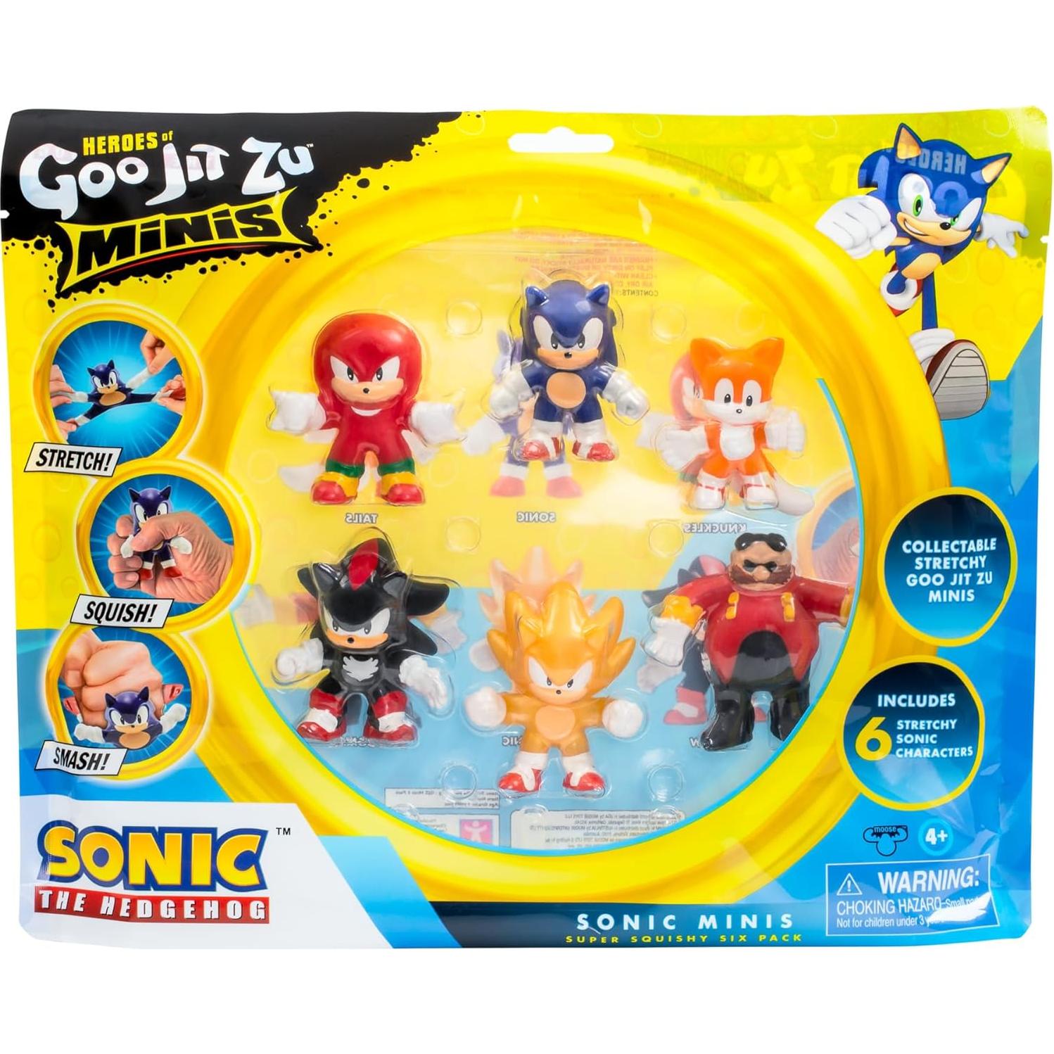 Heroes de Goo Jit Zu Minis Sonic Paquete de 6 Figuras Estirables