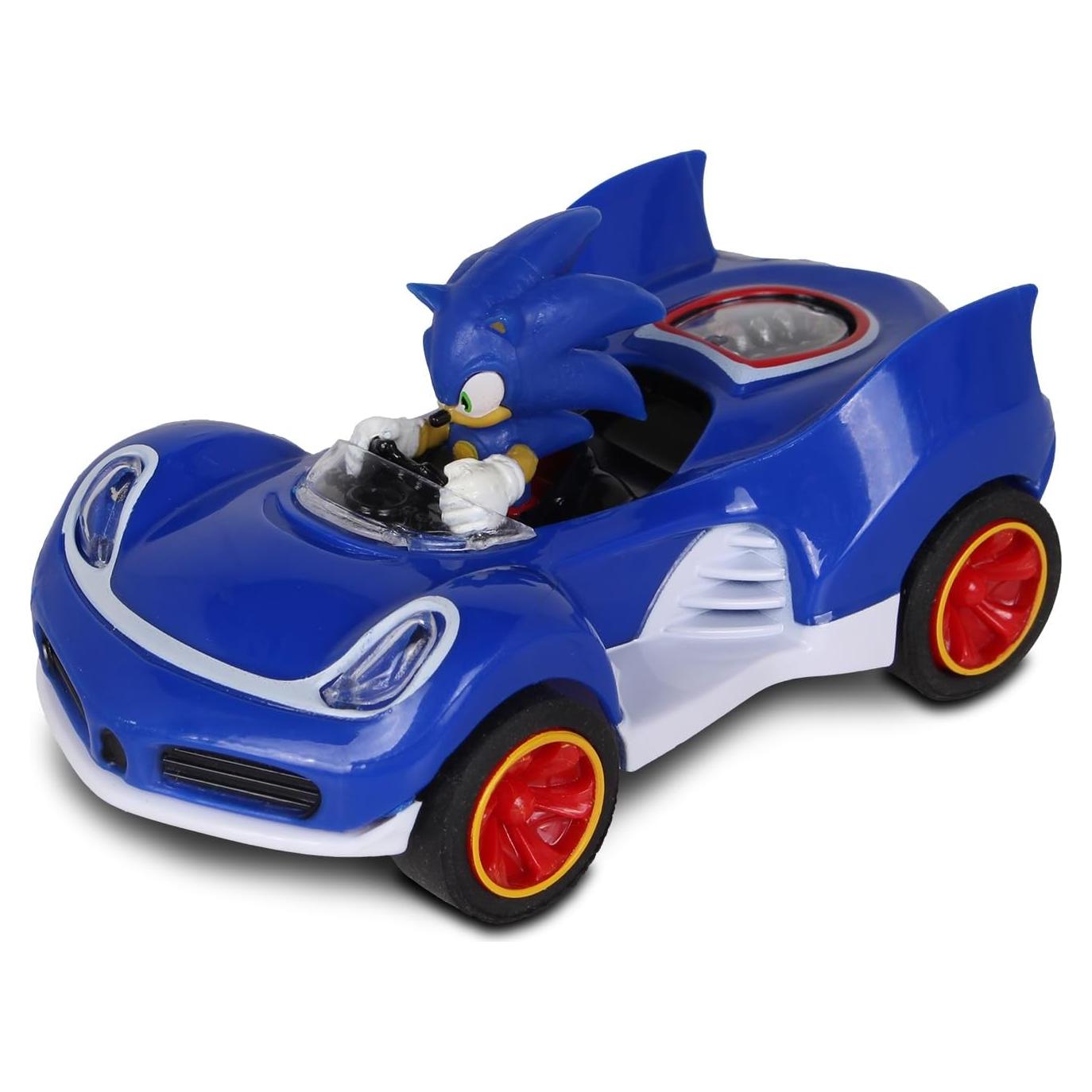 Auto de Carreras Retroceso NKOK Sonic All-Stars 10cm Azul