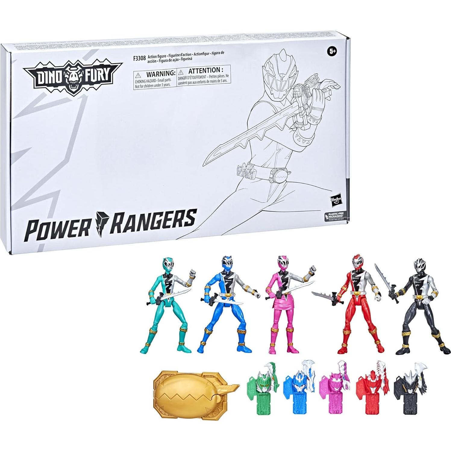 Power Rangers Dino Fury Multipack 5 Figuras 15 cm Hasbro