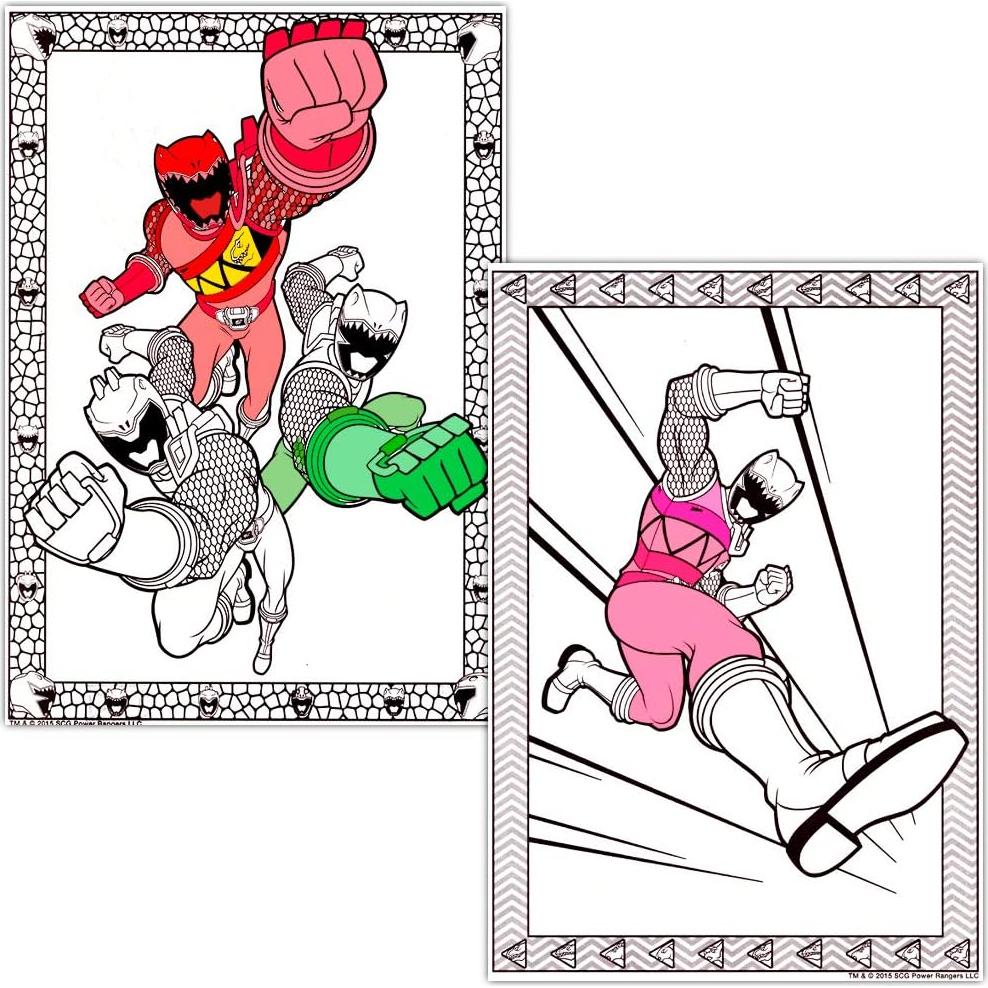 Set de Libros para Colorear Power Rangers - 2 Libros y Stickers