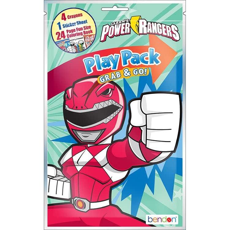 Set de Libros para Colorear Power Rangers - 2 Libros y Stickers