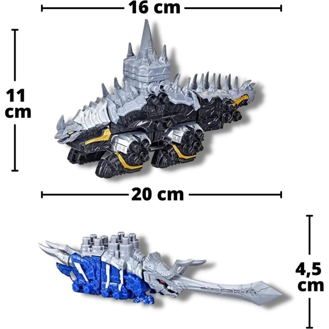 Juguete Power Rangers Dino Fury Zord Link Azul y Negro