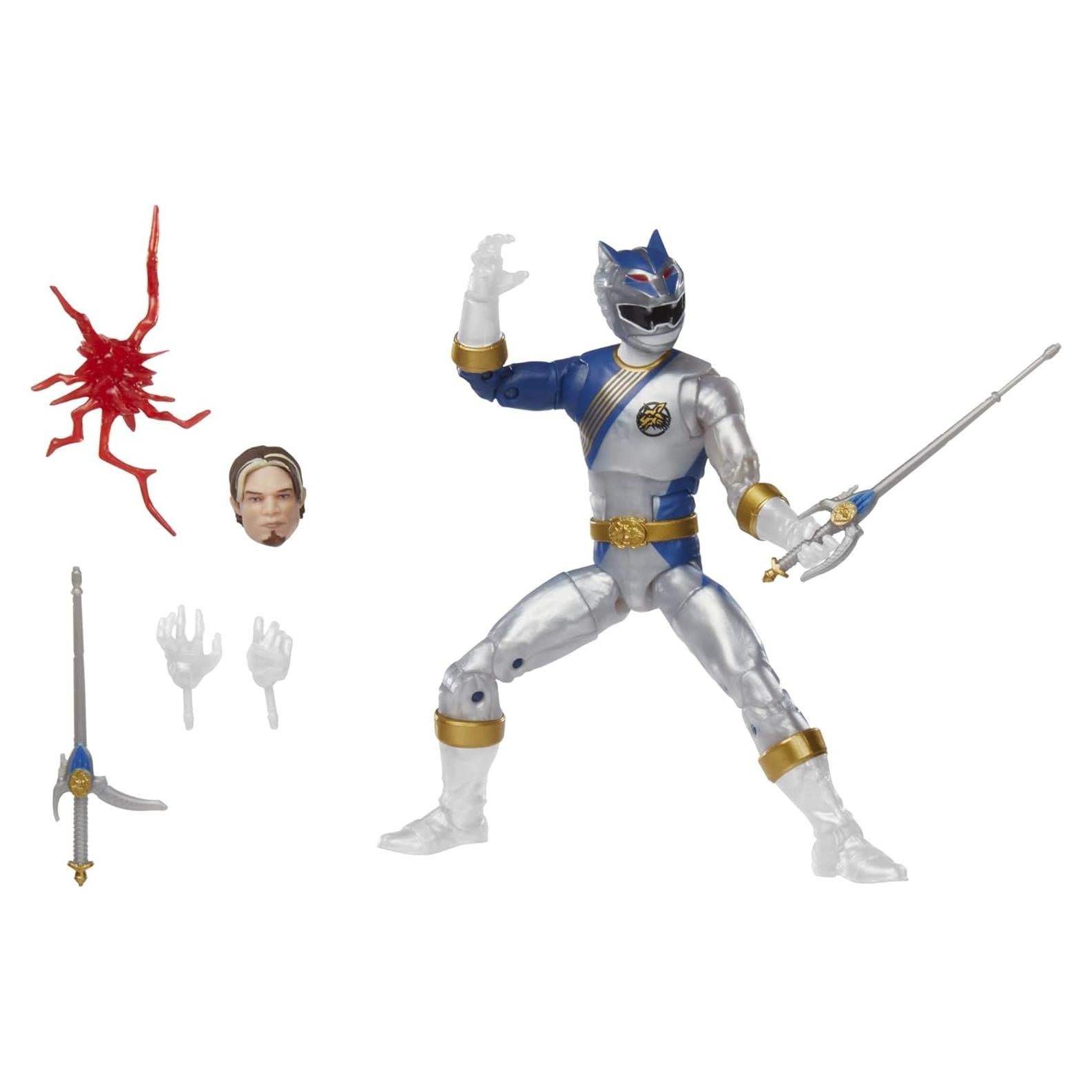 Figura de acción Power Rangers Hasbro Wild Force Lunar Wolf 15 cm