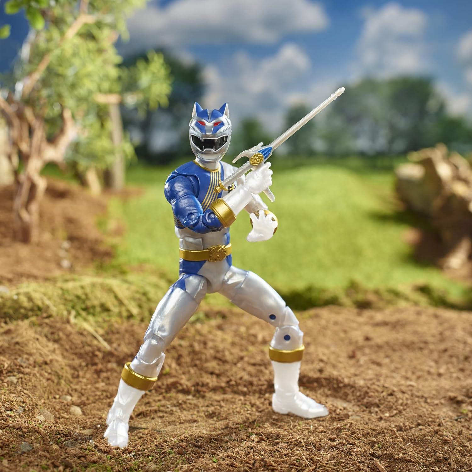 Figura de acción Power Rangers Hasbro Wild Force Lunar Wolf 15 cm