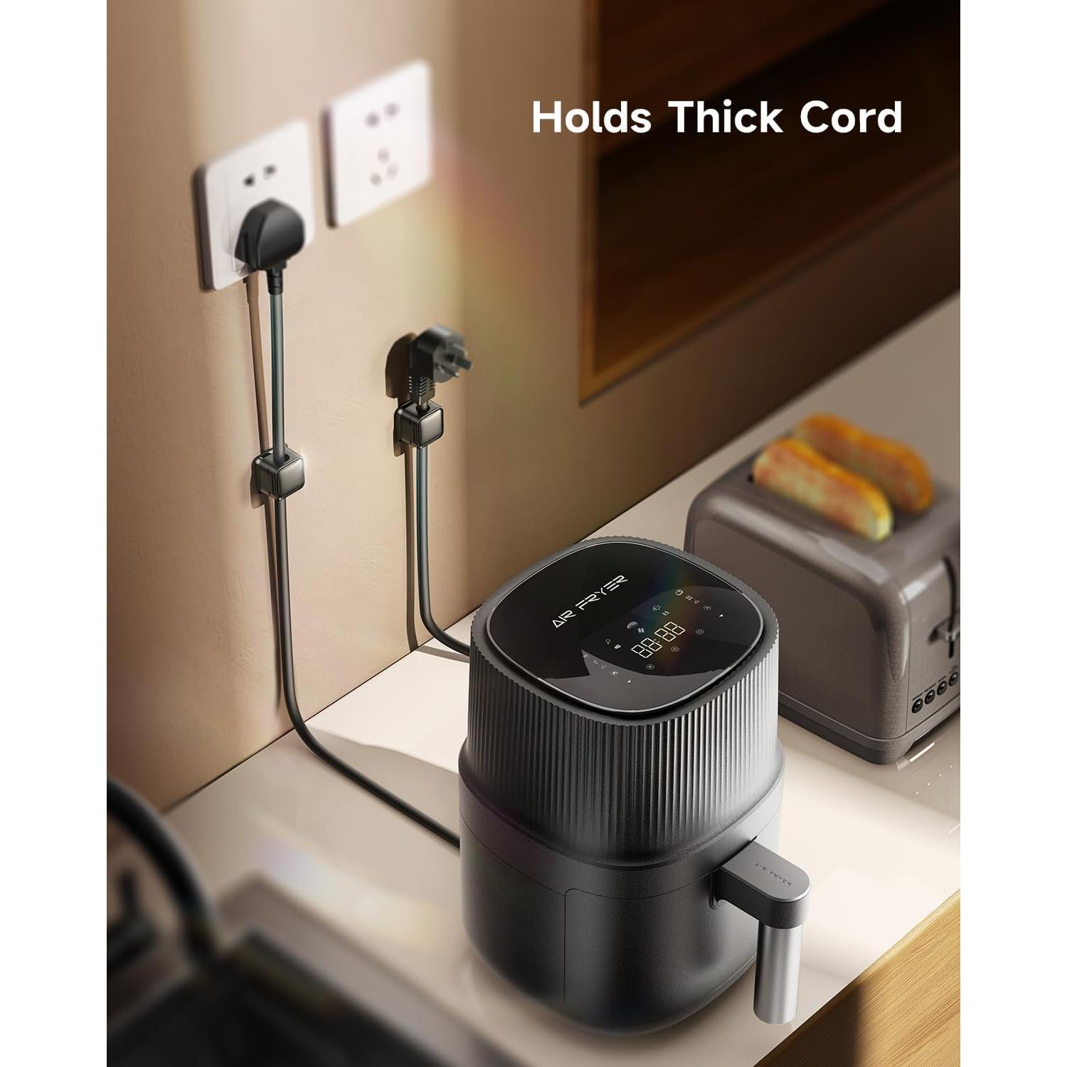 Organizador de Cables Smofish, 8 Clips Magnéticos Negro