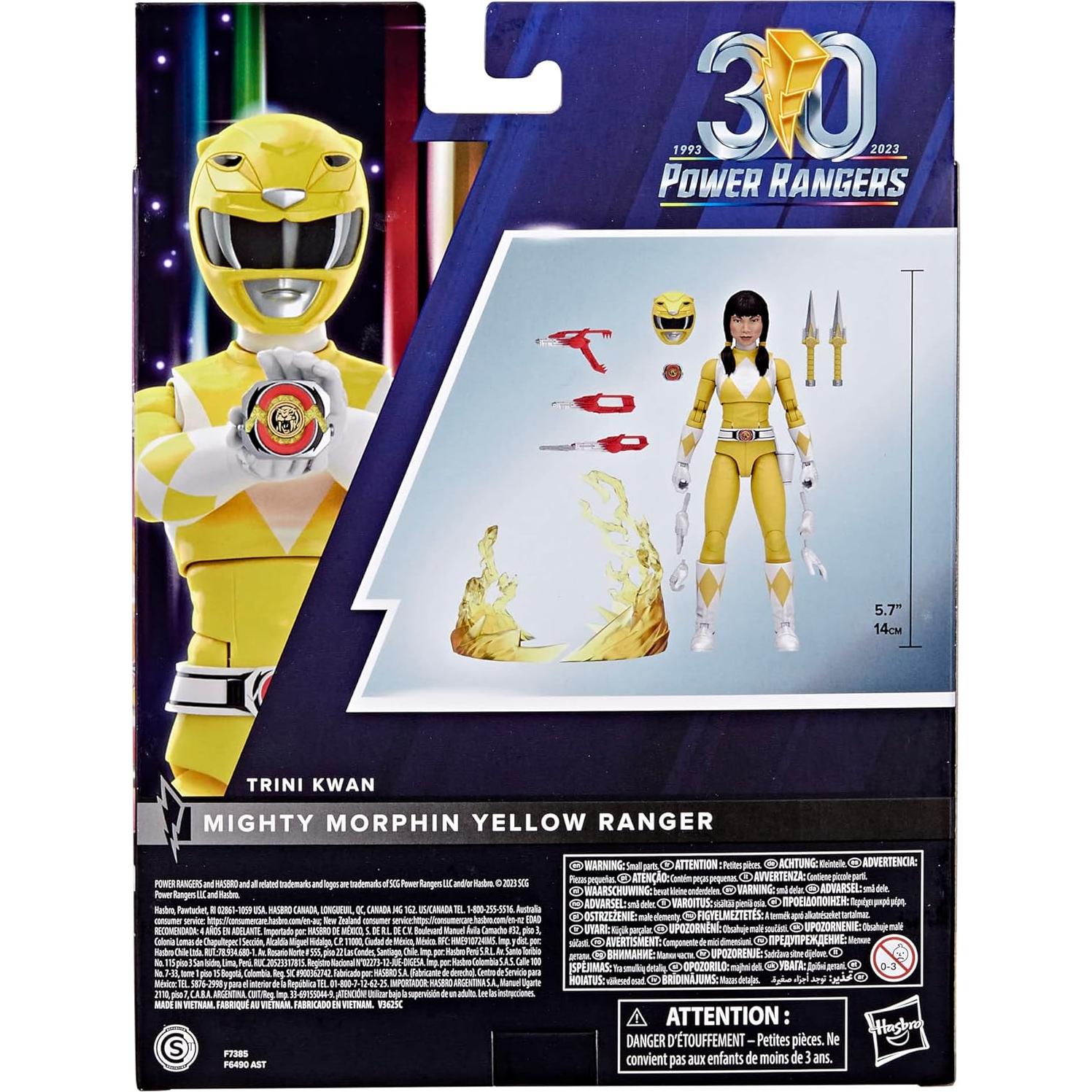 Figura de Acción Power Rangers Lightning Ranger Amarillo 15 cm
