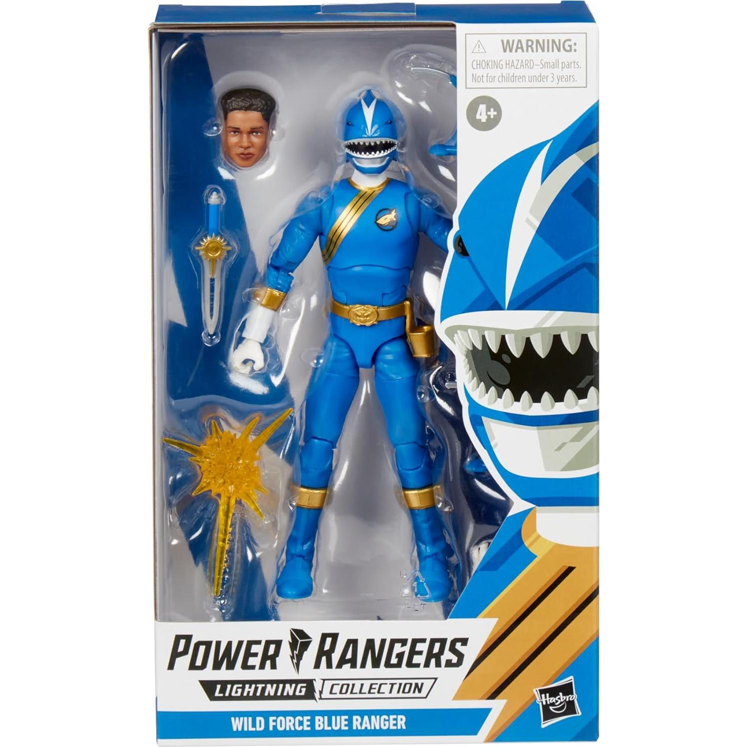 Figura de acción Power Rangers Lightning Wild Force Ranger Azul 15 cm