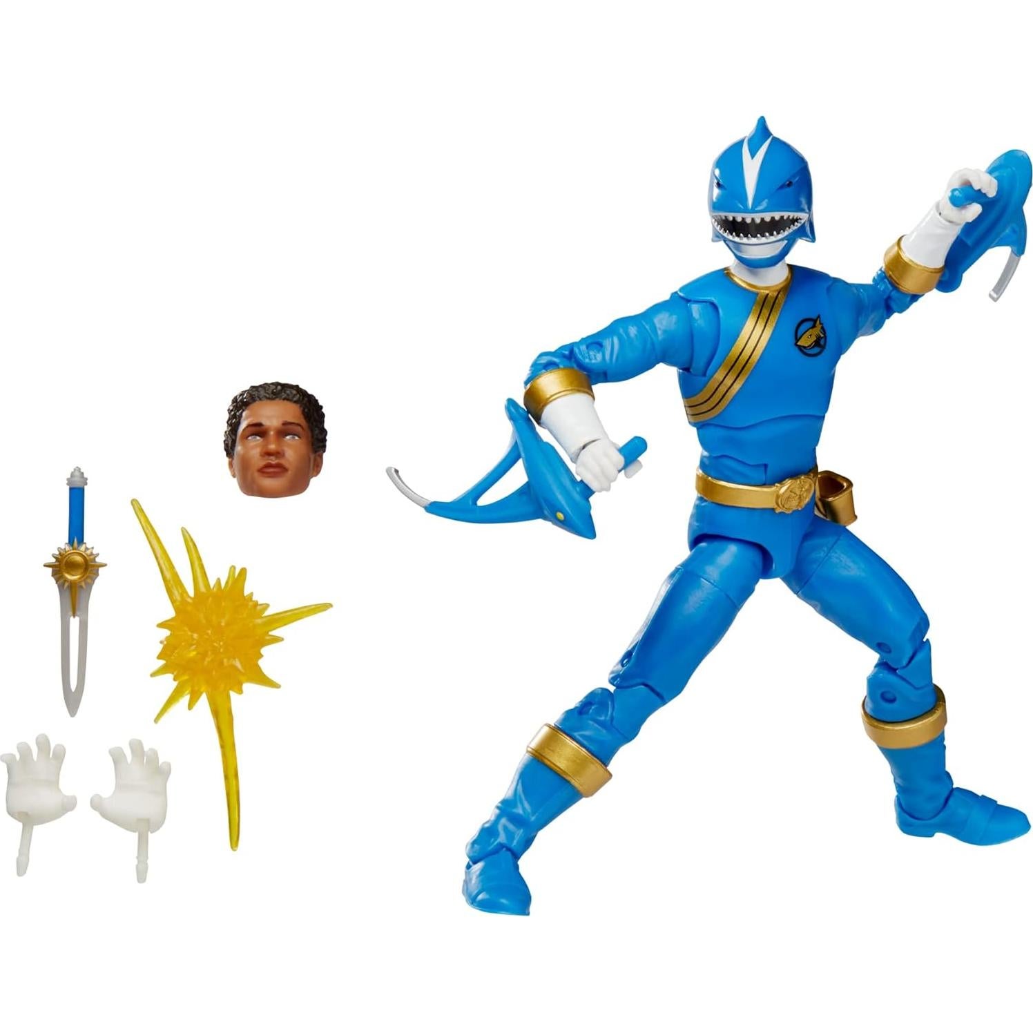 Figura de acción Power Rangers Lightning Wild Force Ranger Azul 15 cm