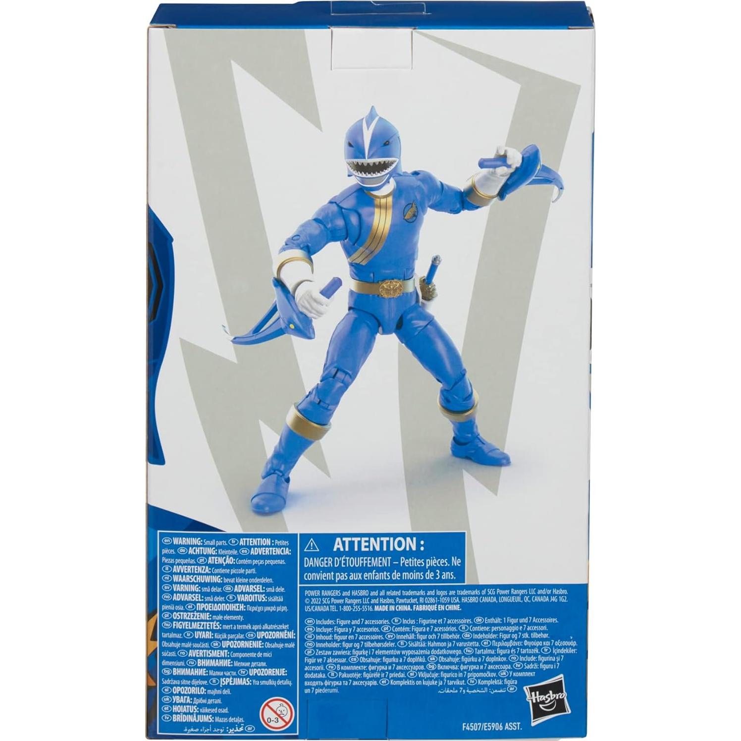Figura de acción Power Rangers Lightning Wild Force Ranger Azul 15 cm